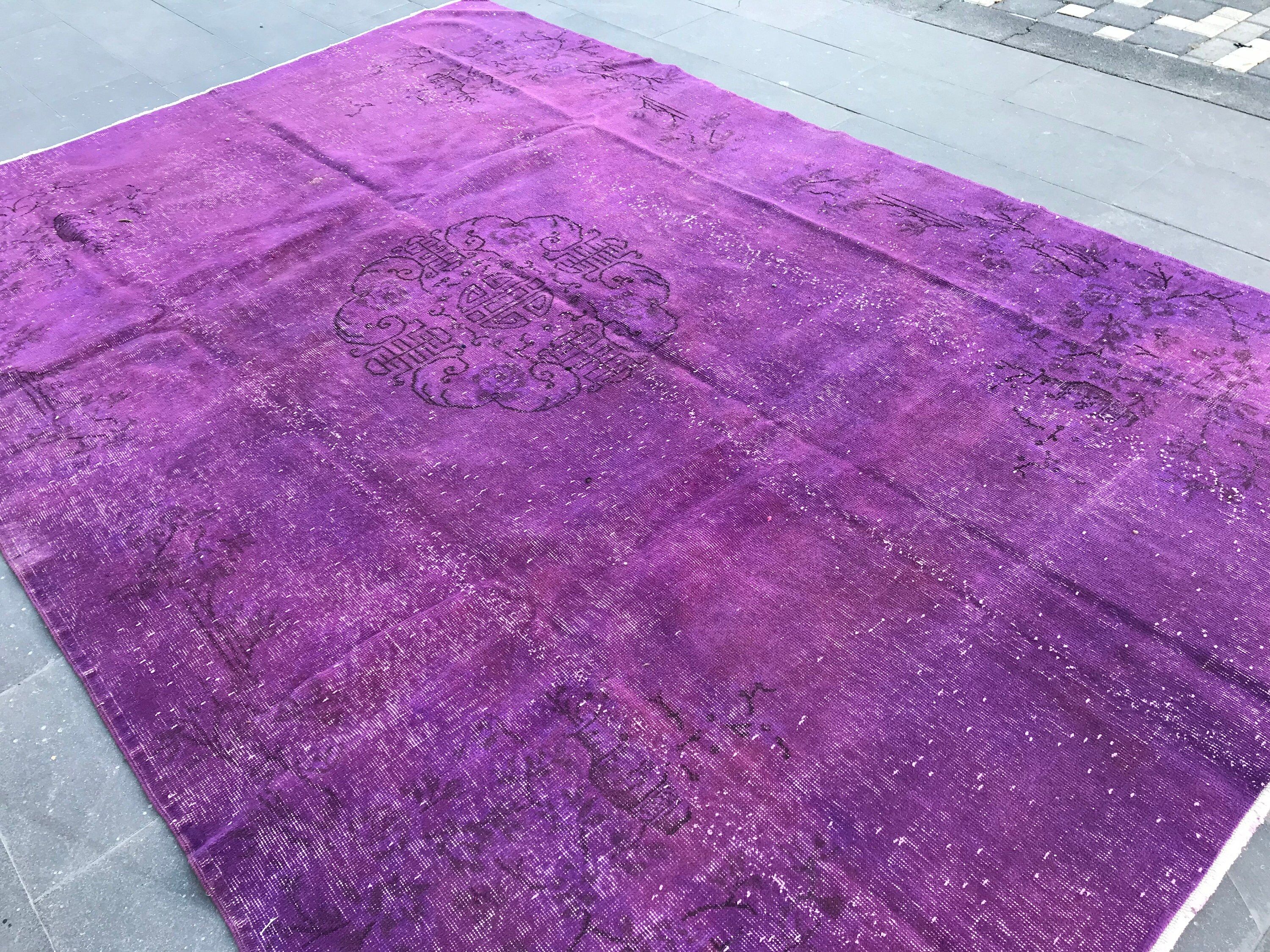 Cool Rug, Rugs for Saloon, Turkish Rug, 7x10.9 ft Oversize Rugs, Vintage Rug, Purple Cool Rug, Home Decor Rug, Salon Rug, Living Room Rugs