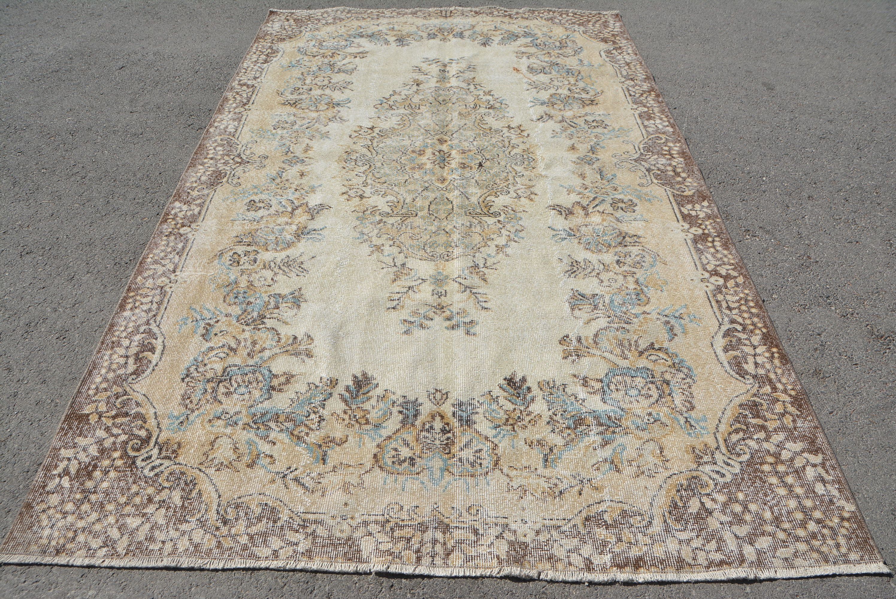 Living Room Rug, Rugs for Dining Room, Bedroom Rug, Vintage Rug, Turkish Rugs, Moroccan Rug, 5.9x9.8 ft Large Rugs, Dining Room Rugs
