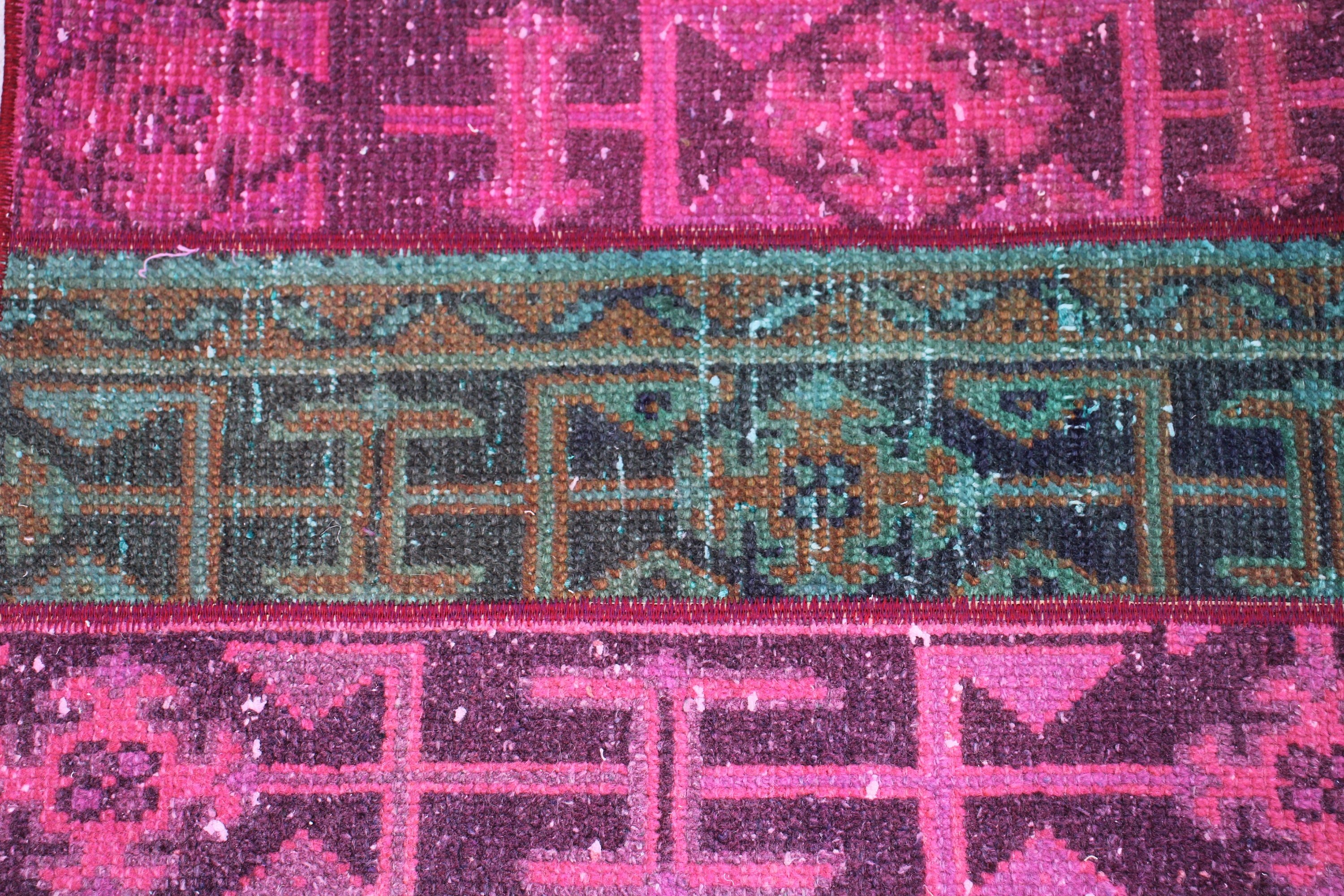 Turkish Rugs, Bedroom Rugs, Pink Handwoven Rugs, Organic Rug, Home Decor Rug, Vintage Rugs, 1.7x2.3 ft Small Rug, Floor Rug, Kitchen Rugs