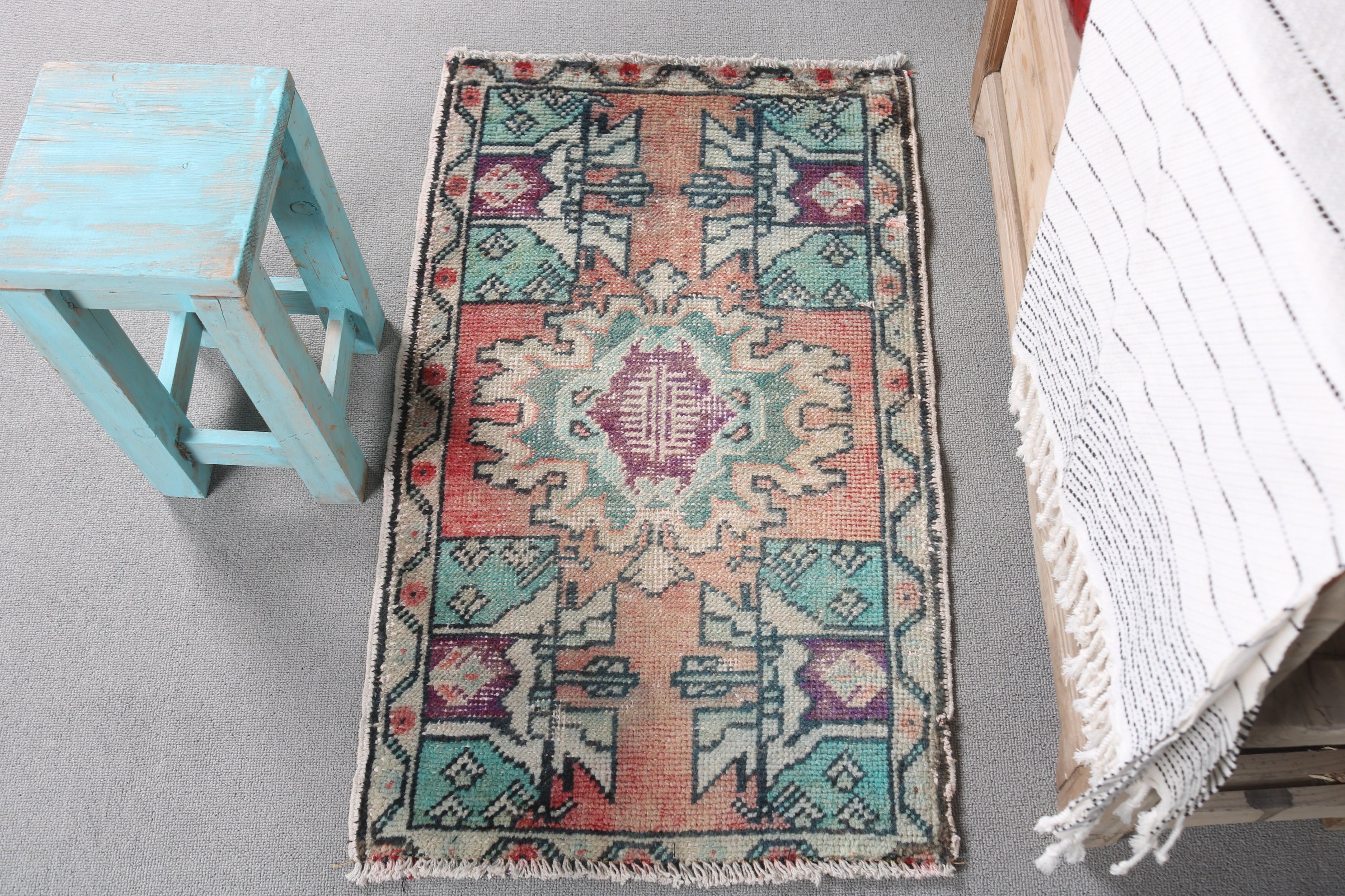 Vintage Rugs, Turkish Rugs, Oriental Rug, Anatolian Rugs, 1.6x2.8 ft Small Rugs, Nursery Rugs, Bathroom Rug, Art Rugs, Blue Anatolian Rug