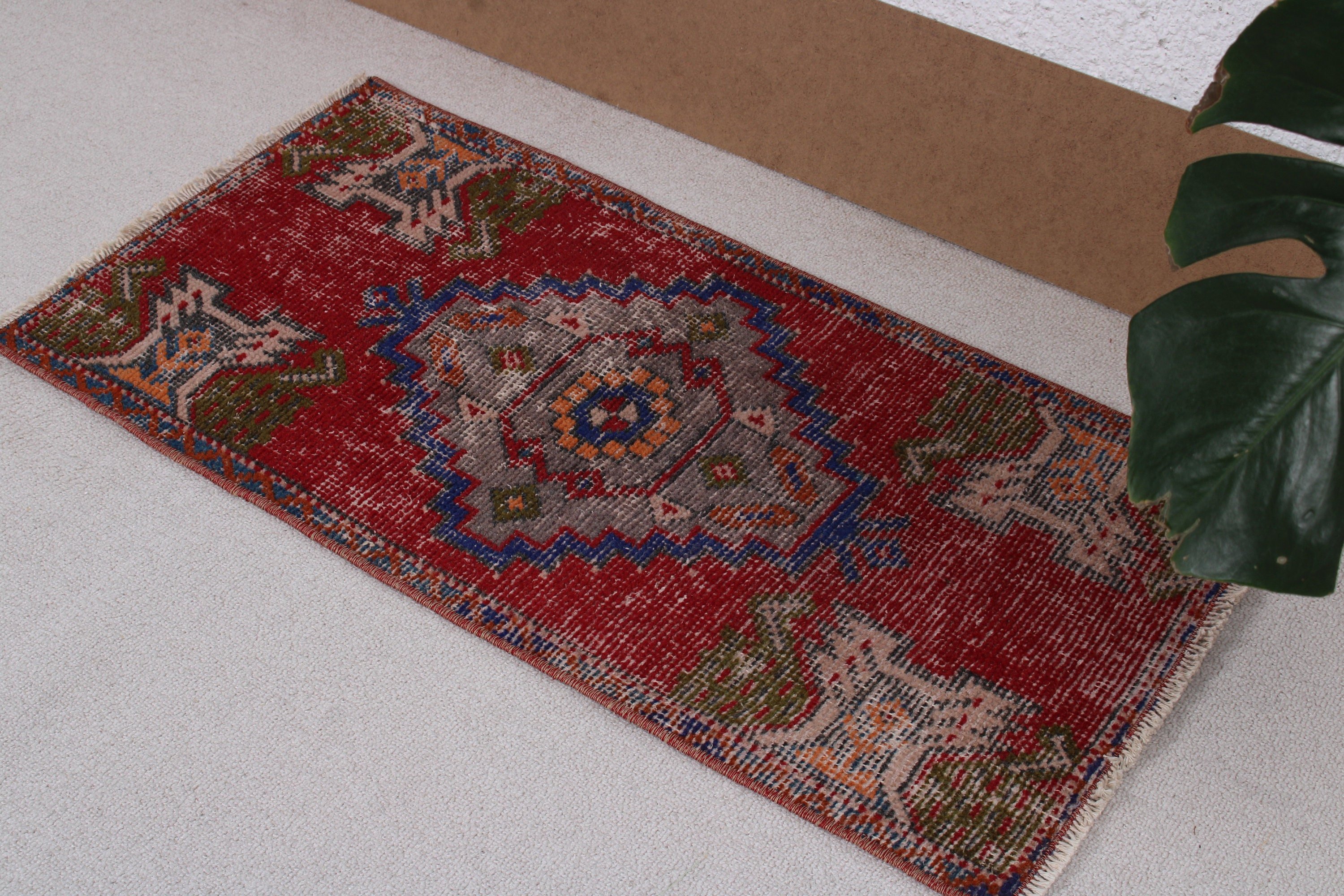 Bedroom Rugs, Red Luxury Rugs, Kitchen Rug, 1.5x3 ft Small Rug, Turkish Rug, Vintage Rugs, Bath Rugs, Rugs for Small Boho, Cool Rug