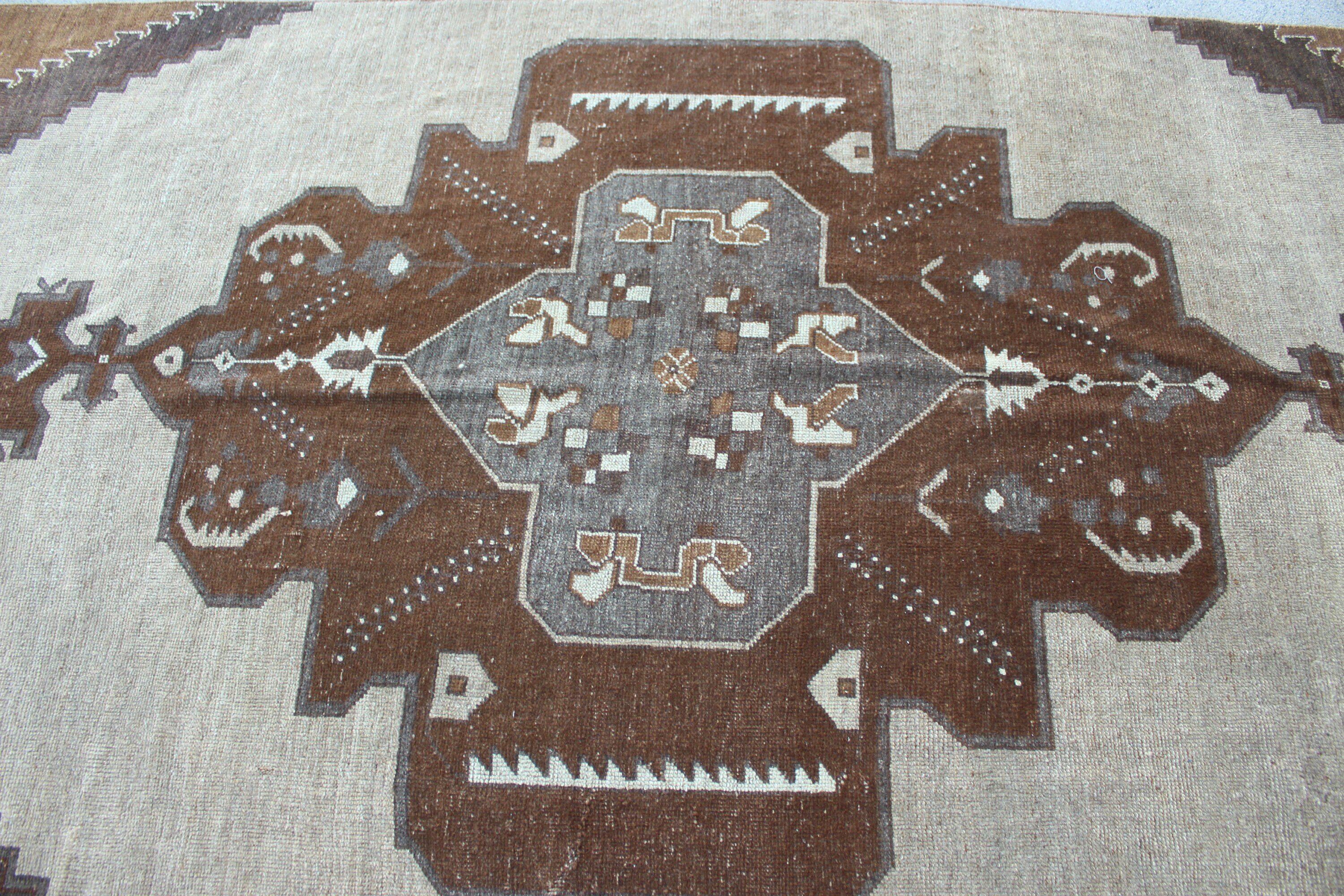 Turkish Rugs, Home Decor Rug, Floor Rug, Beige  4.1x9.1 ft Area Rugs, Indoor Rugs, Aztec Rug, Vintage Rug, Kitchen Rugs