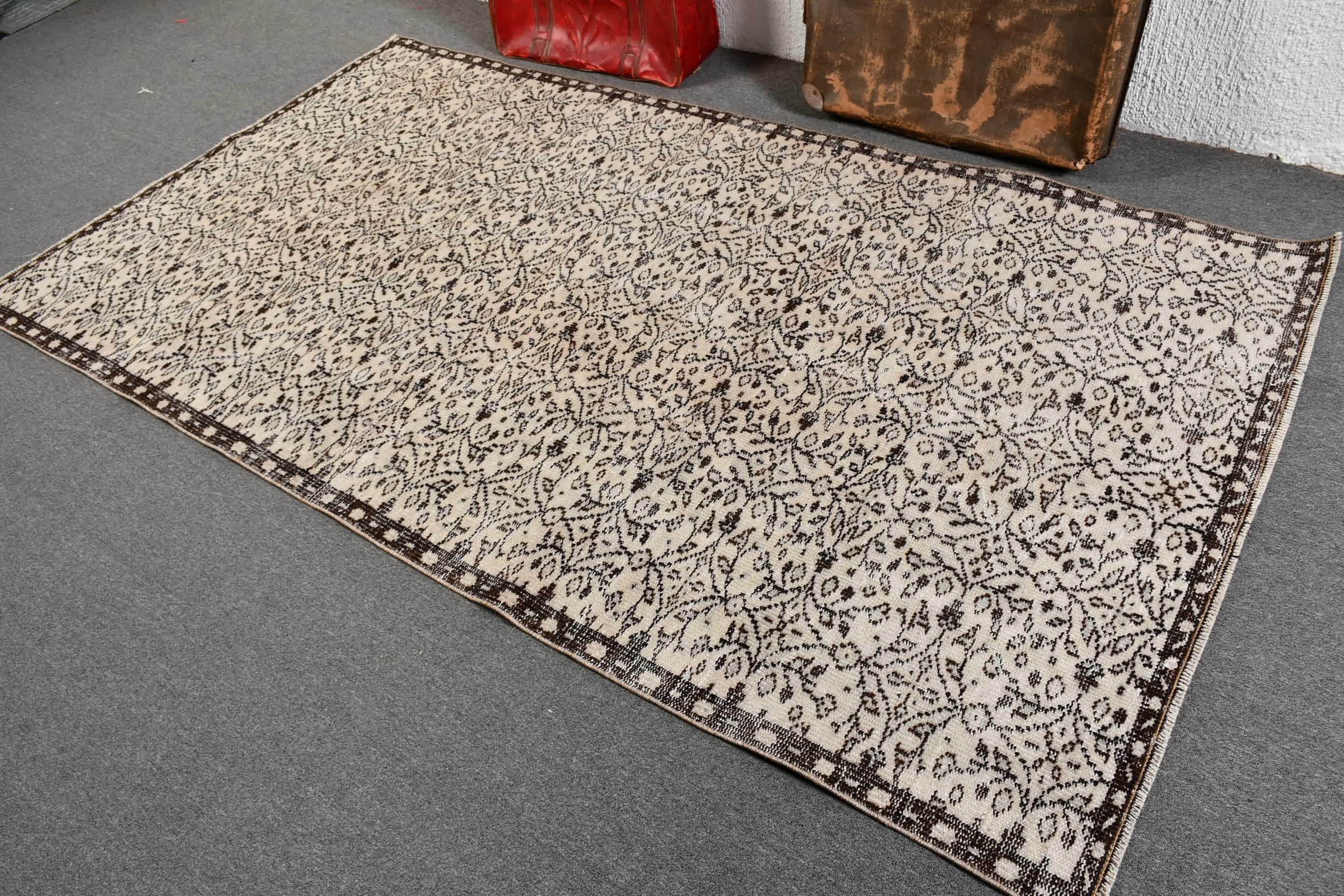 Yemek Odası Halıları, Bej Oushak Halıları, Yatak Odası Halıları, Yer Halısı, Çocuk Odası Halıları, Antika Halı, Türk Halıları, Vintage Halı, 4,7x8,5 ft Alan Halısı