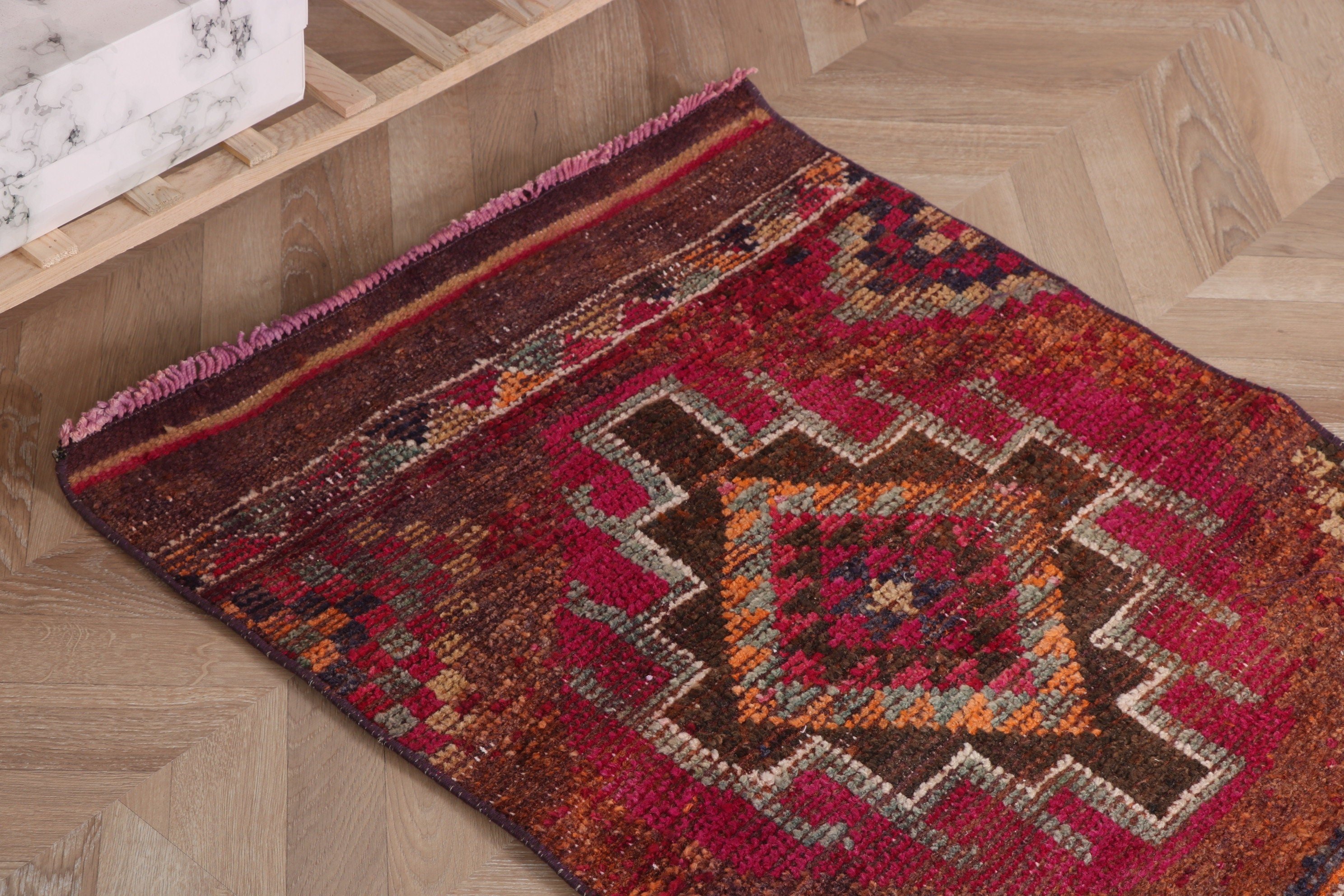 Türk Halıları, Vintage Halılar, Merdiven Halıları, Mutfak Halısı, Merdiven Halısı, 2.3x11.6 ft Runner Halıları, Boho Halısı, Kahverengi Oryantal Halısı, Oushak Halıları