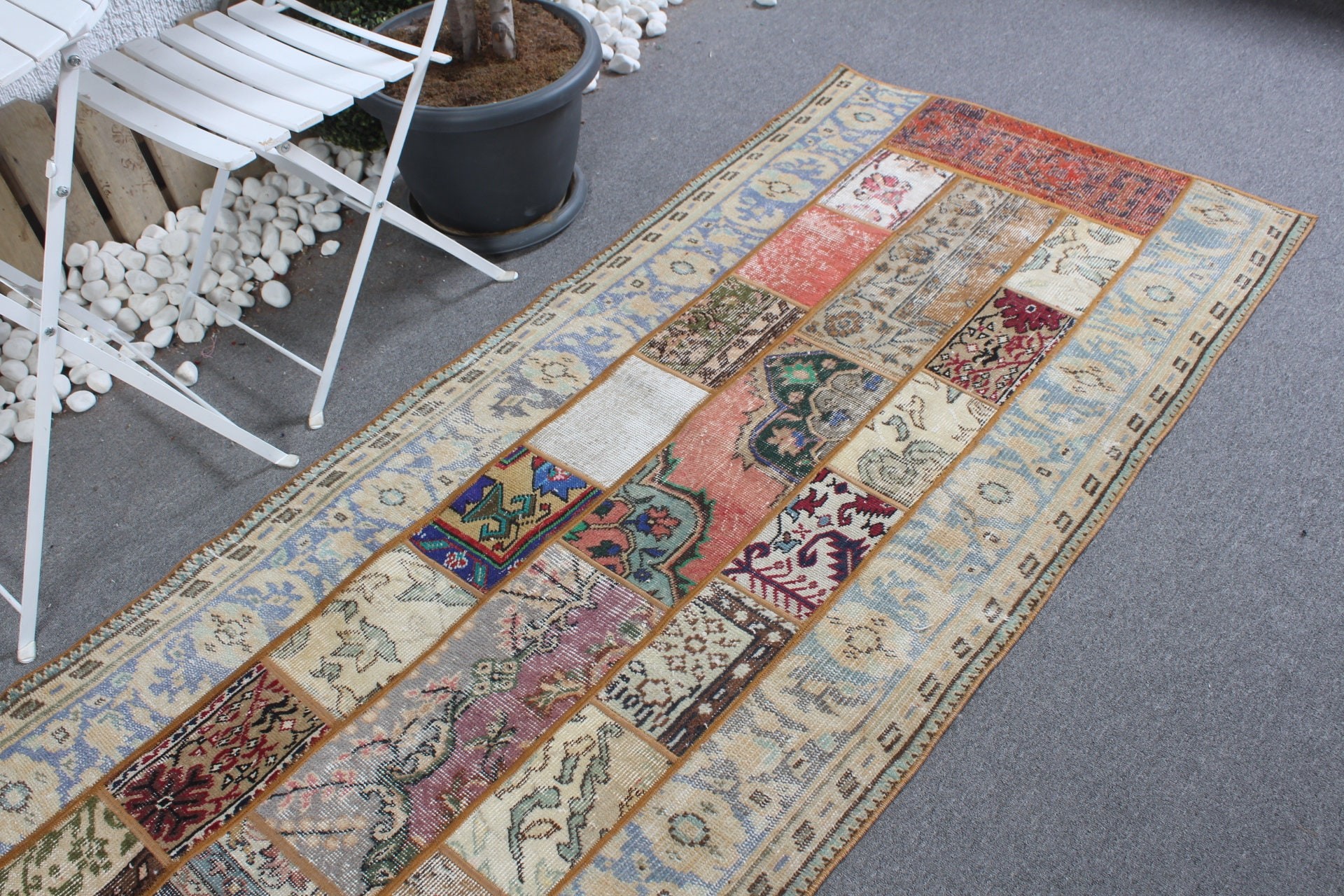 Ev Dekor Halısı, Türk Halısı, Anadolu Halısı, Mutfak Halısı, Vintage Halı, 3.1x9.8 ft Runner Halısı, Runner Halıları, Gökkuşağı Fas Halıları