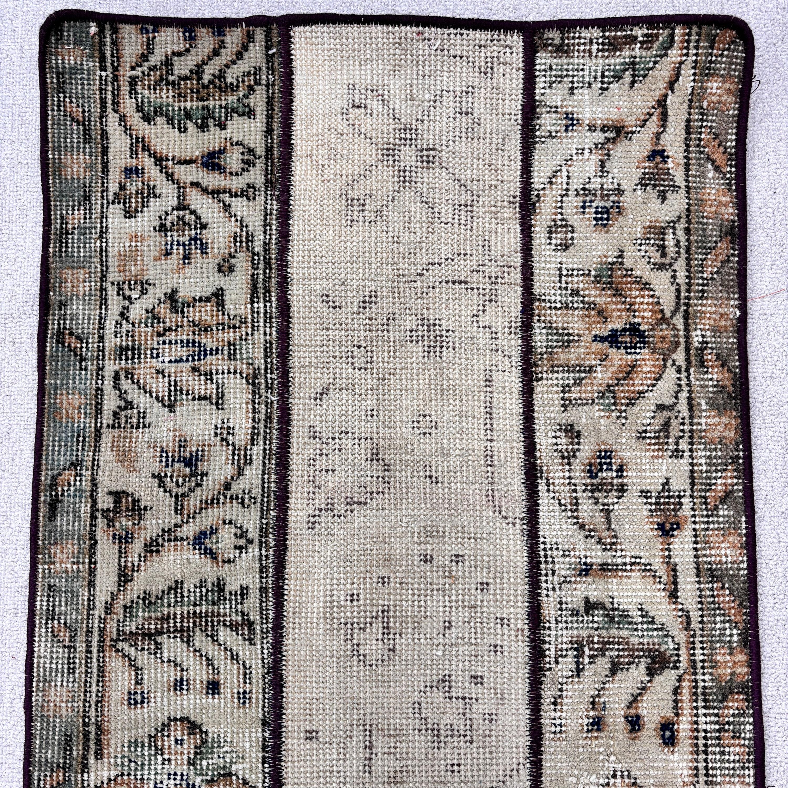 Wall Hanging Rugs, Handwoven Rugs, Turkish Rug, Bedroom Rugs, Beige Flatweave Rug, 1.6x4.2 ft Small Rug, Antique Rugs, Vintage Rug