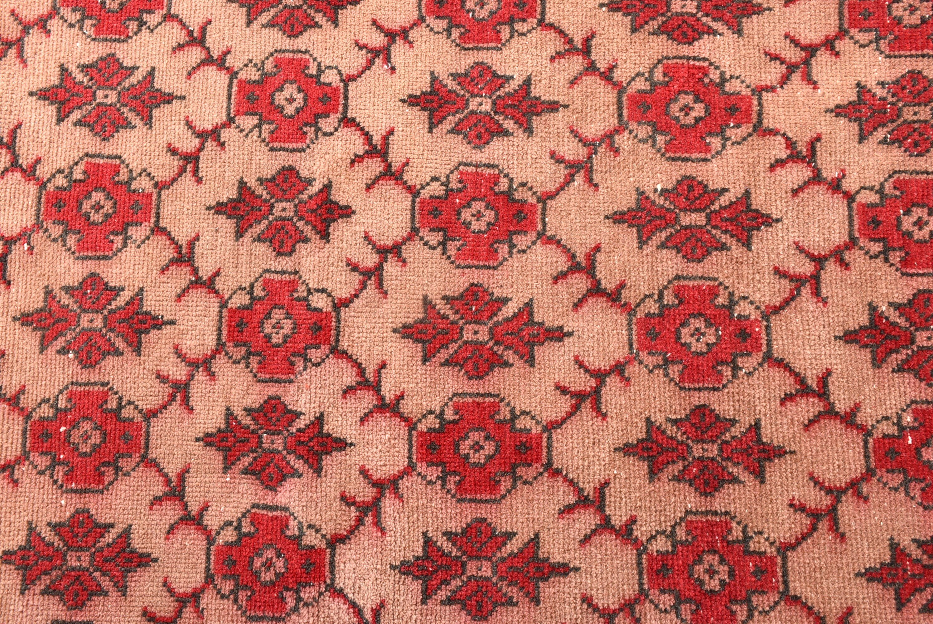 Vintage Halılar, Vintage Vurgulu Halı, Pembe Geometrik Halılar, 3x6 ft Aksanlı Halı, Düz Dokuma Halılar, Boho Vurgulu Halı, Türk Halıları, Yer Halıları