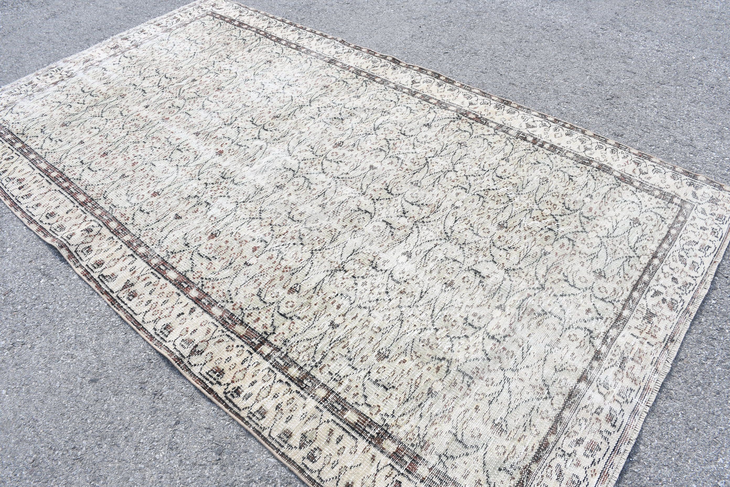 Salon Rug, Pastel Rugs, 5.5x9.4 ft Large Rugs, Beige Antique Rugs, Living Room Rug, Bedroom Rug, Kitchen Rugs, Turkish Rug, Vintage Rugs