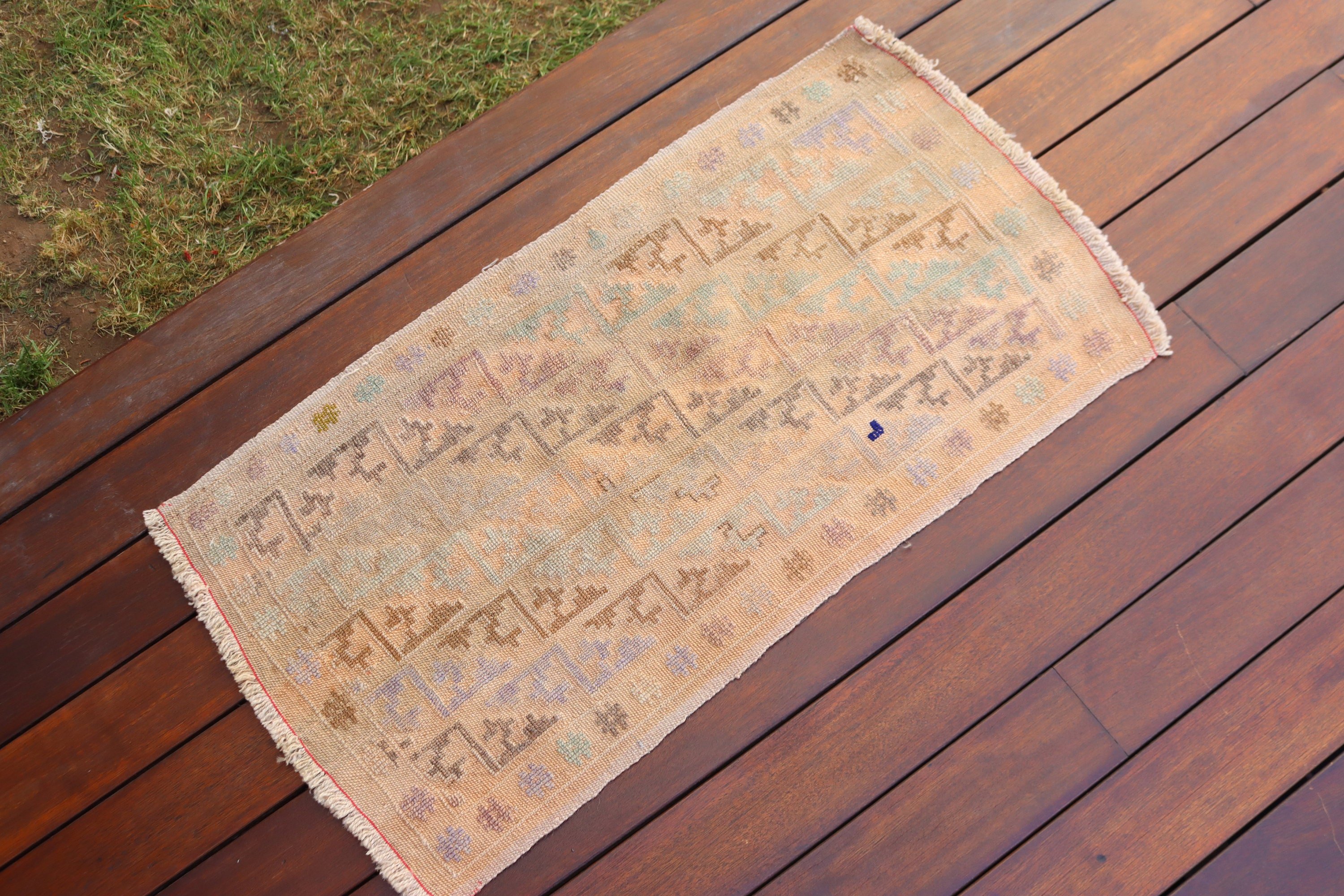 Mutfak Halıları, Oushak Halıları, Kilim, Yatak Odası Halıları, 1,4x2,7 ft Küçük Halı, Banyo Paspası Sevimli Halılar, Vintage Halılar, Kahverengi Oryantal Halı, Türk Halısı