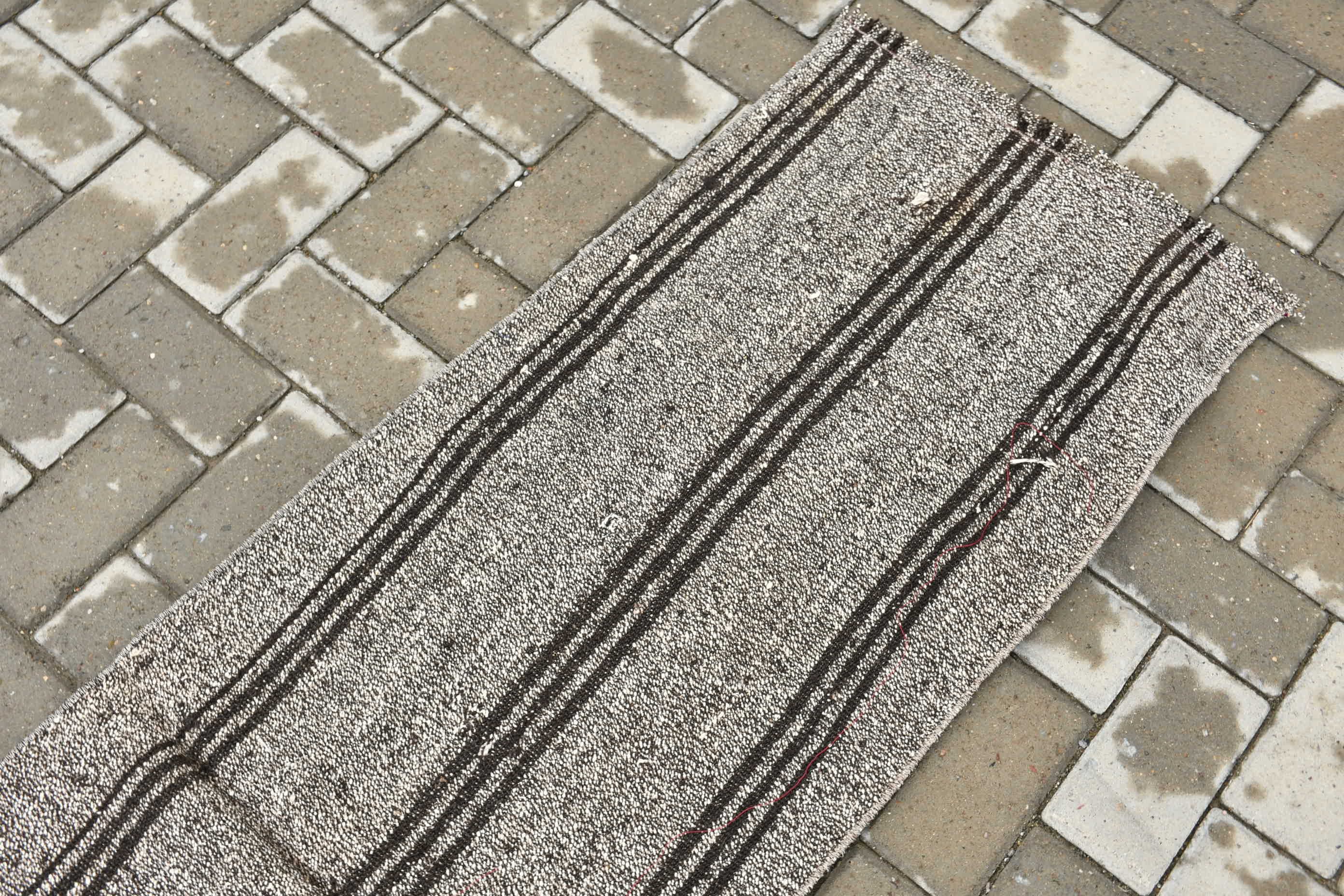 Vintage Rug, Art Rug, Kilim, Turkish Rug, Moroccan Rug, Stair Rugs, Gray Home Decor Rug, Oriental Rugs, 1.7x6.2 ft Runner Rug, Kitchen Rugs