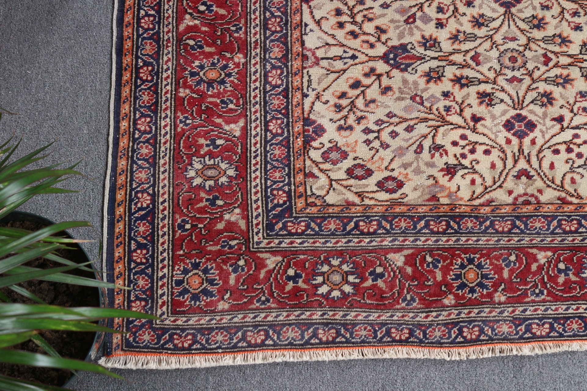 Ofis Halıları, Yatak Odası Halısı, Bej Anadolu Halıları, Vintage Halı, Salon Halısı, 6.7x9.3 ft Büyük Halılar, Anadolu Halısı, Türk Halıları, Ev Dekorasyonu Halıları