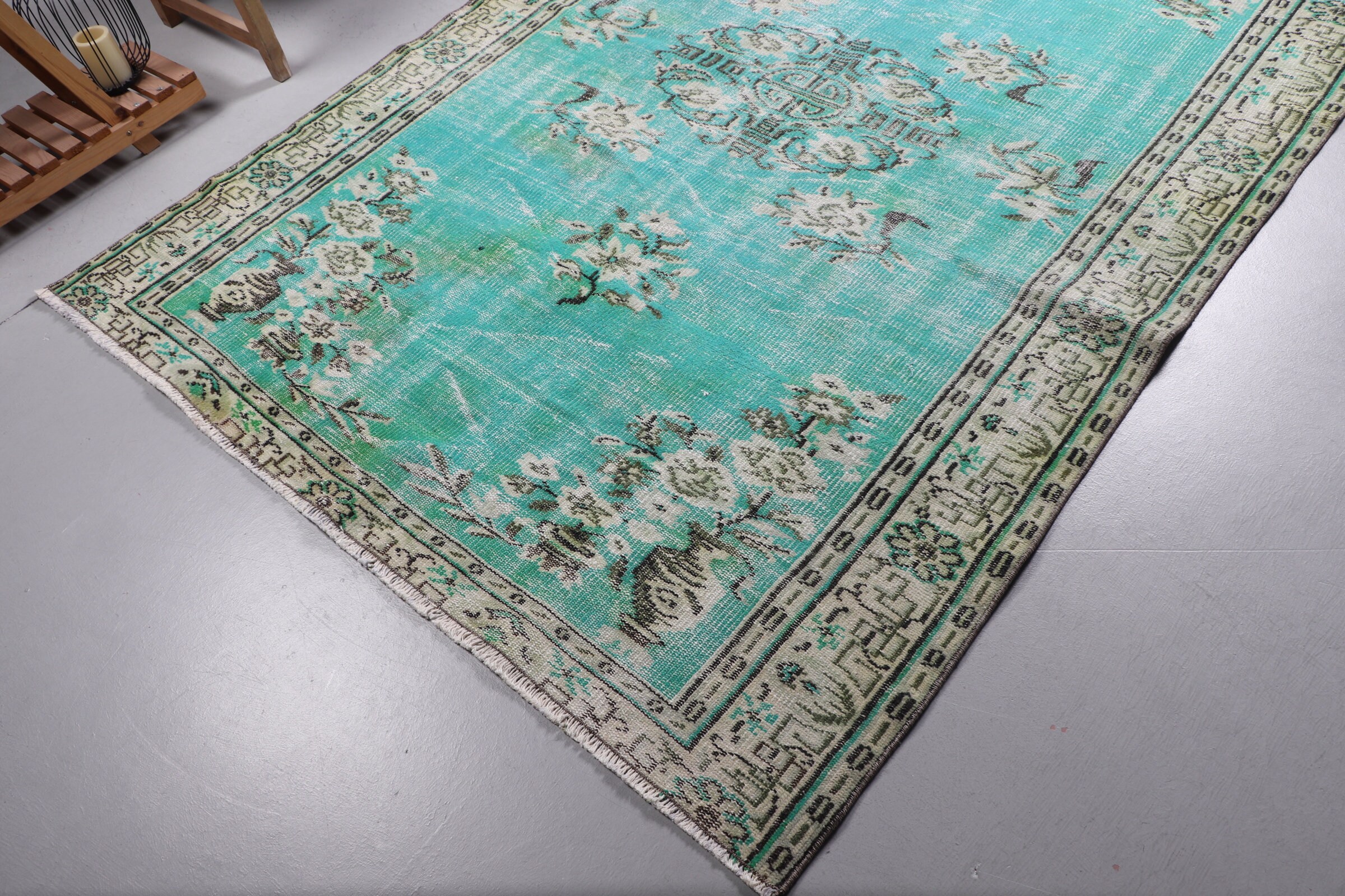 Living Room Rug, Salon Rug, Vintage Rug, 5.7x8.2 ft Large Rug, Blue Moroccan Rug, Turkish Rugs, Organic Rug, Moroccan Rugs