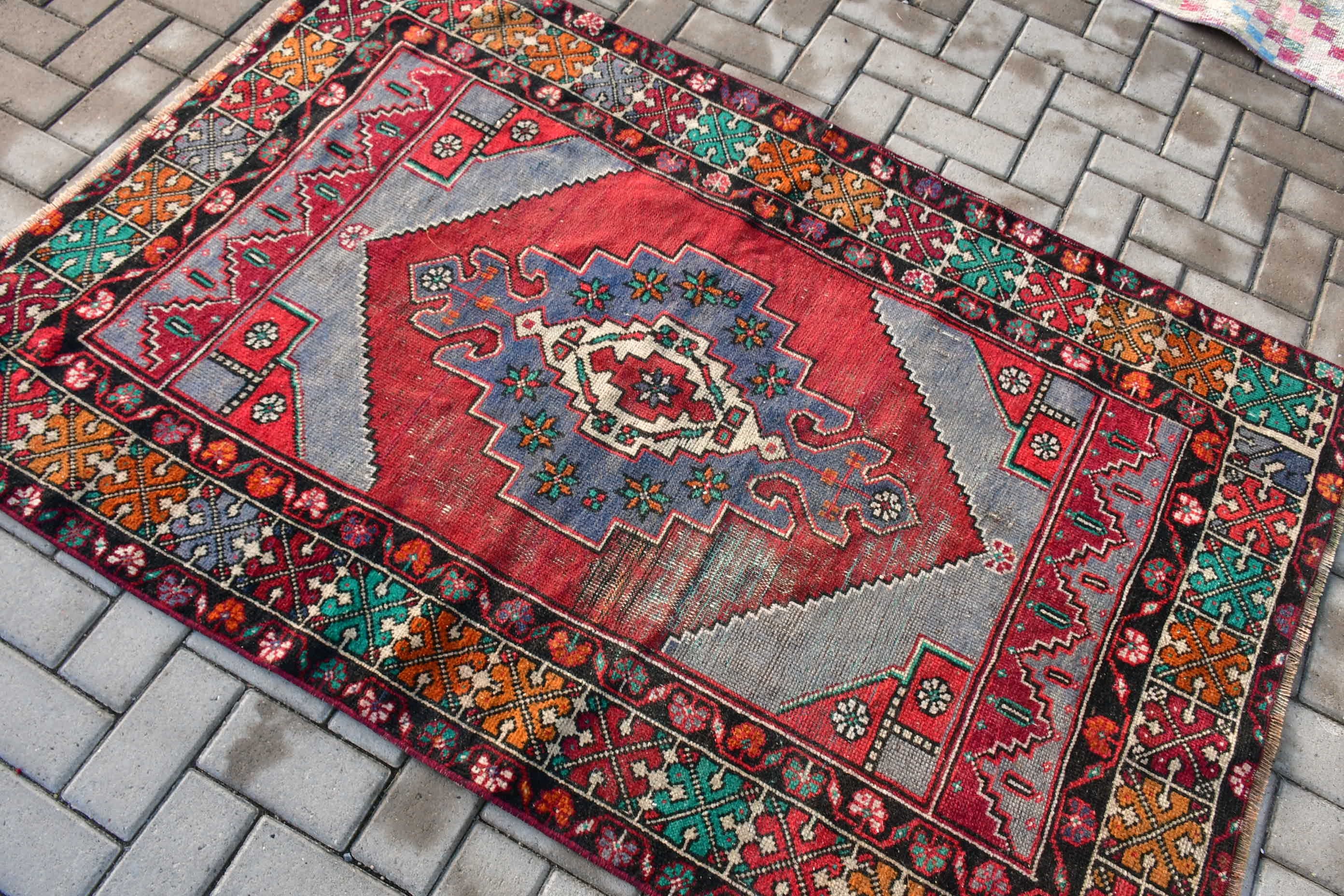 Nursery Rug, Vintage Rugs, Red Bedroom Rugs, Turkish Rug, Kitchen Rug, 3.9x5.9 ft Accent Rugs, Floor Rugs, Rugs for Kitchen, Cool Rug