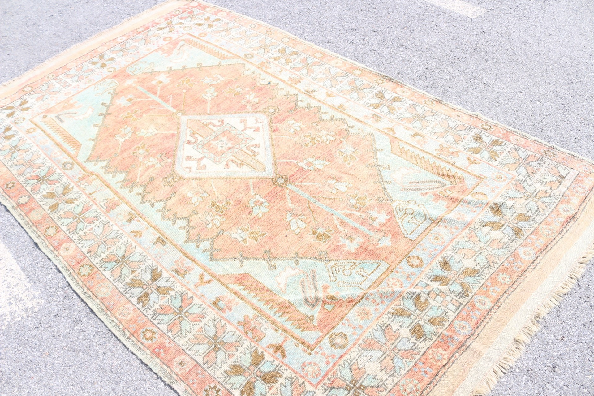 Vintage Rug, Dining Room Rugs, Art Rug, Red Oriental Rug, 5.2x8.3 ft Large Rugs, Turkish Rug, Moroccan Rugs, Living Room Rug