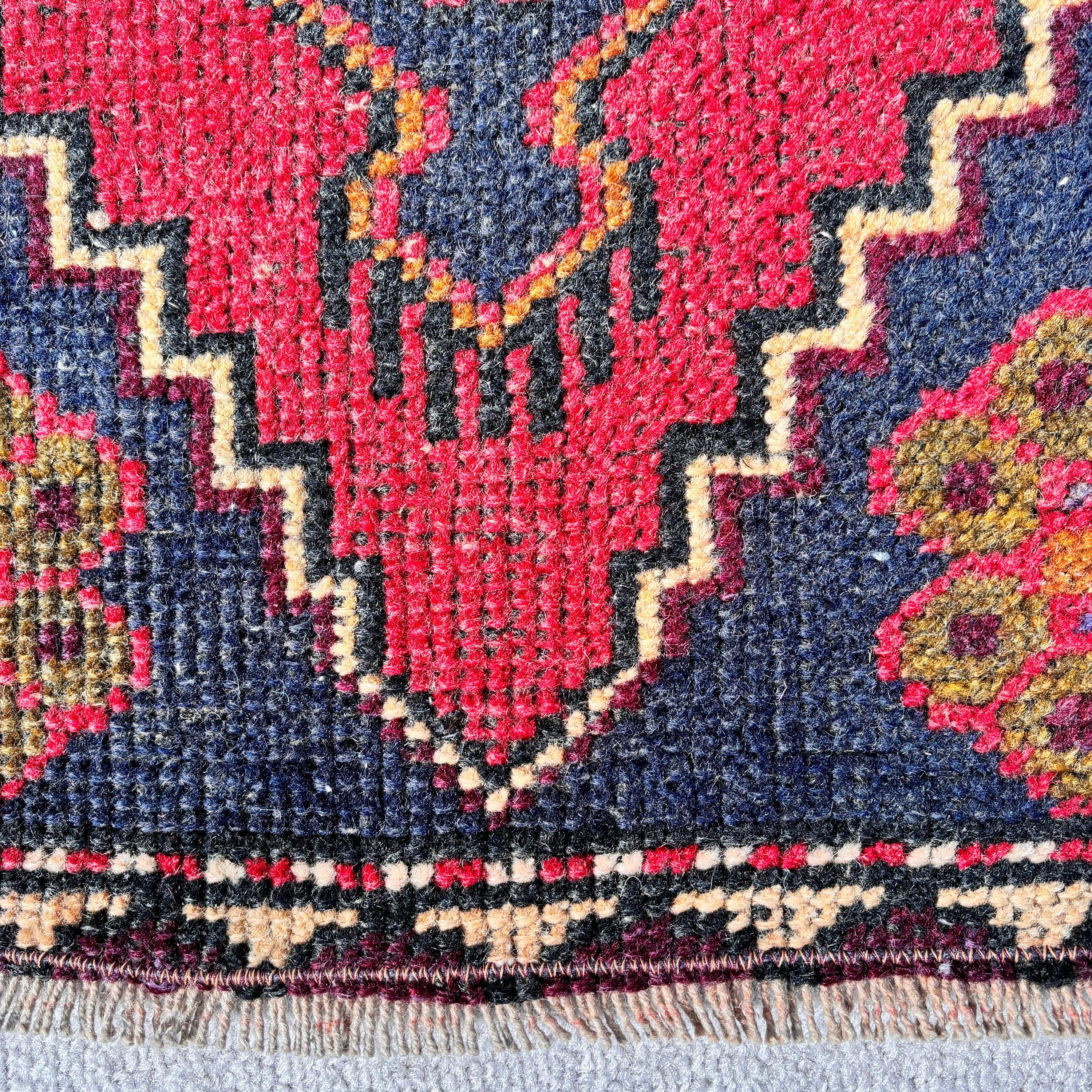 Bedroom Rugs, Vintage Rug, Rugs for Kitchen, 1.7x3.5 ft Small Rugs, Luxury Rug, Red Modern Rugs, Turkish Rug, Statement Rugs, Kitchen Rug