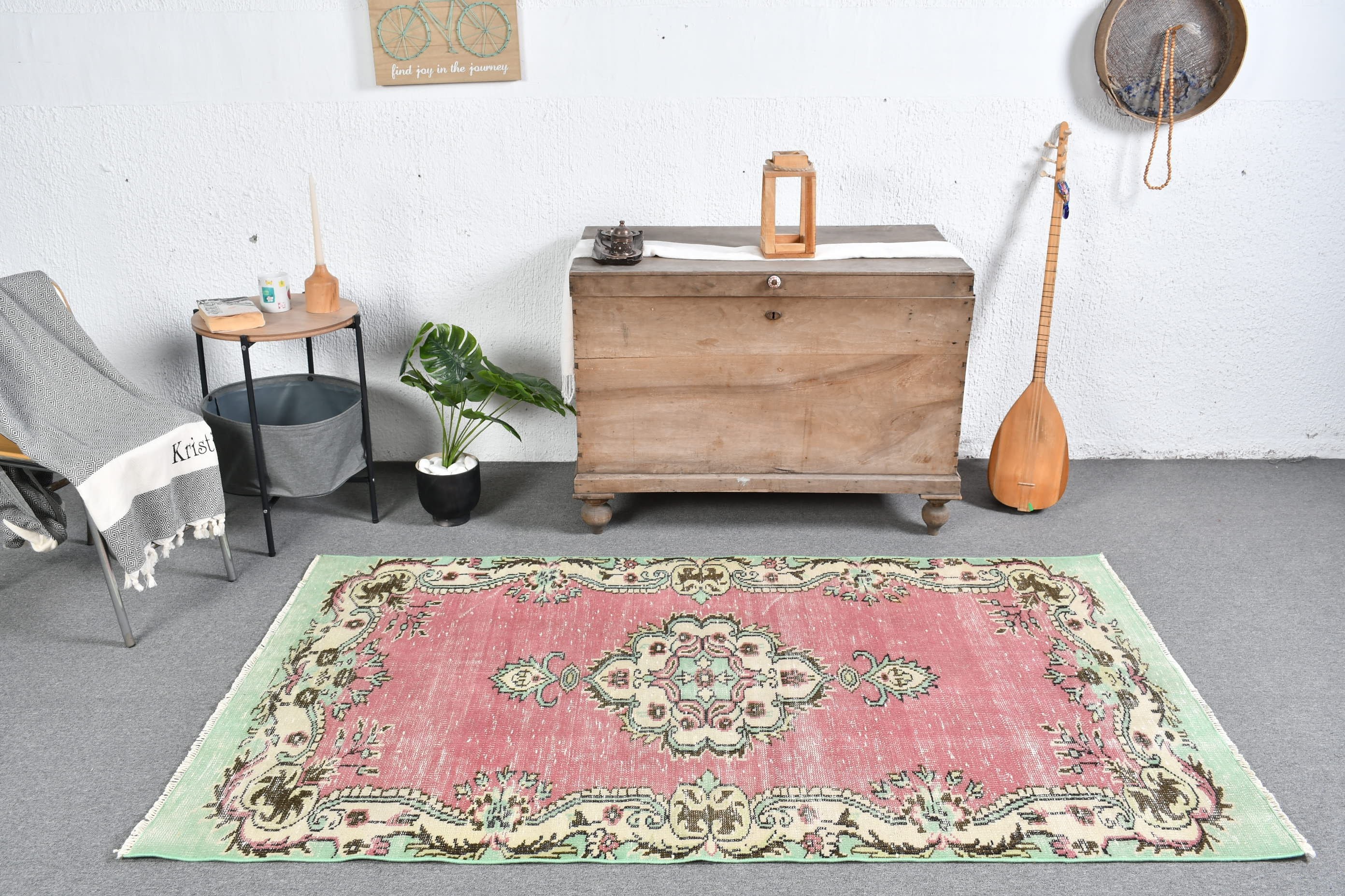 Red Kitchen Rugs, 3.8x6.7 ft Area Rug, Dining Room Rug, Moroccan Rug, Antique Rug, Bohemian Rug, Turkish Rugs, Vintage Rug, Living Room Rug