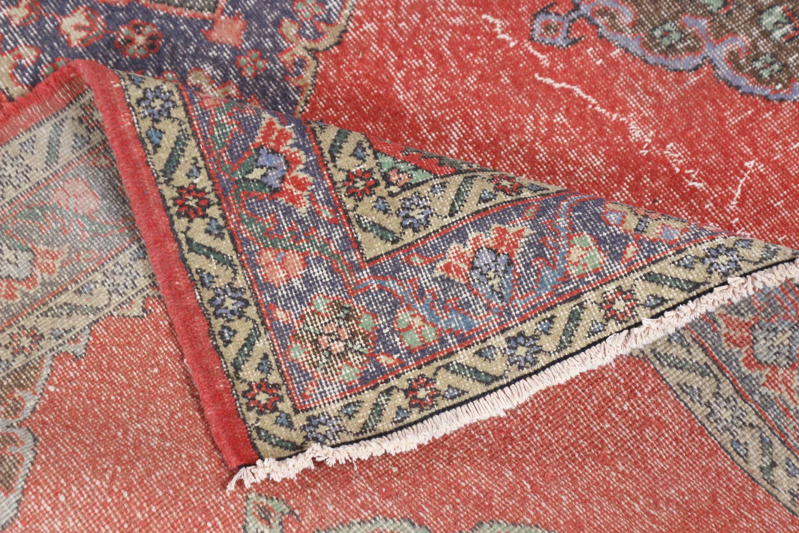 Beni Ourain Runner için Halılar, Harika Halı, 4.9x12.4 ft Runner Halısı, Türk Halısı, Düz Dokuma Halı, Vintage Halılar, Mutfak Halıları, Kırmızı Oryantal Halı