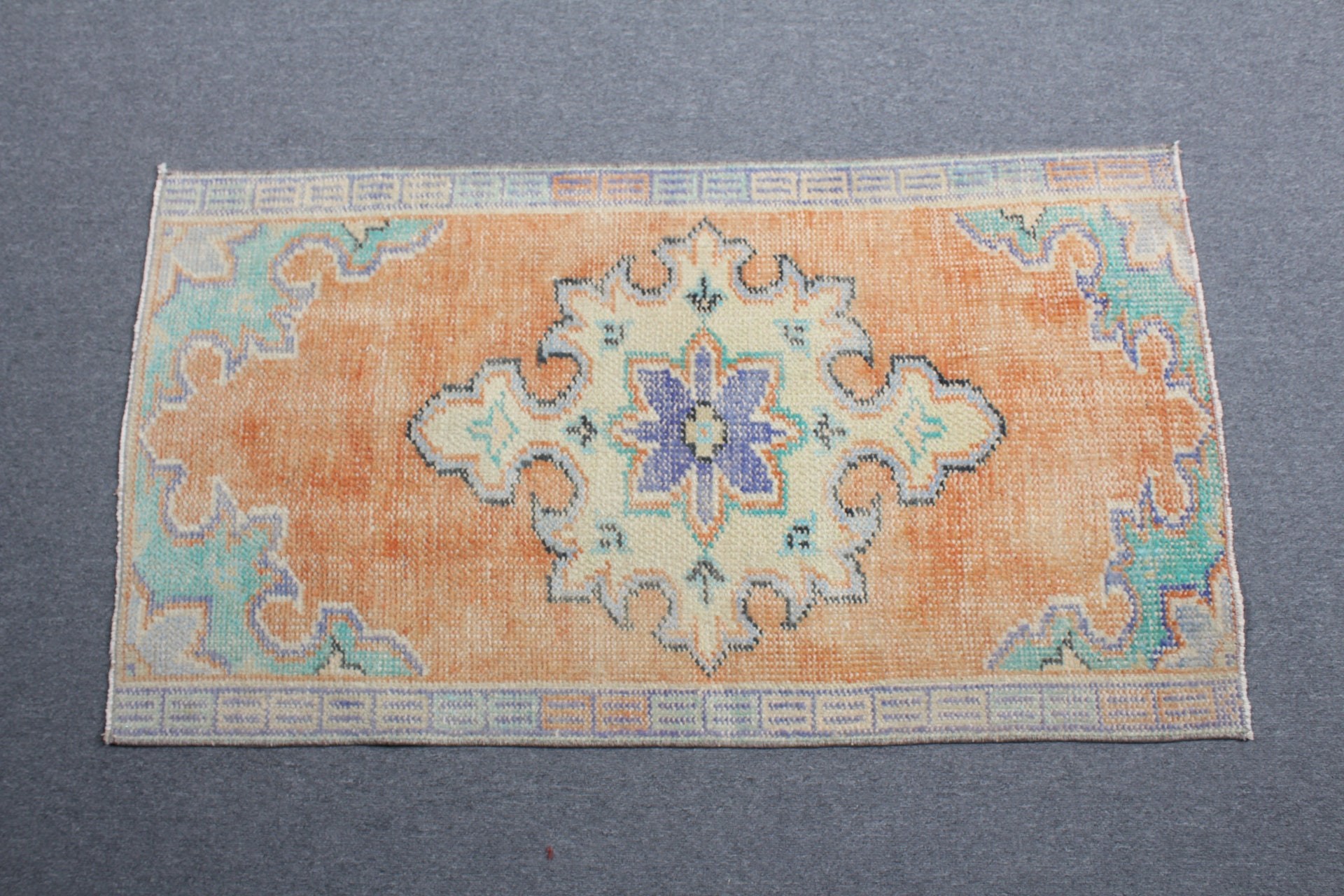 Bedroom Rugs, 2.4x4.4 ft Small Rugs, Rugs for Car Mat, Orange Kitchen Rugs, Wool Rug, Turkish Rug, Vintage Rug, Home Decor Rug, Old Rug