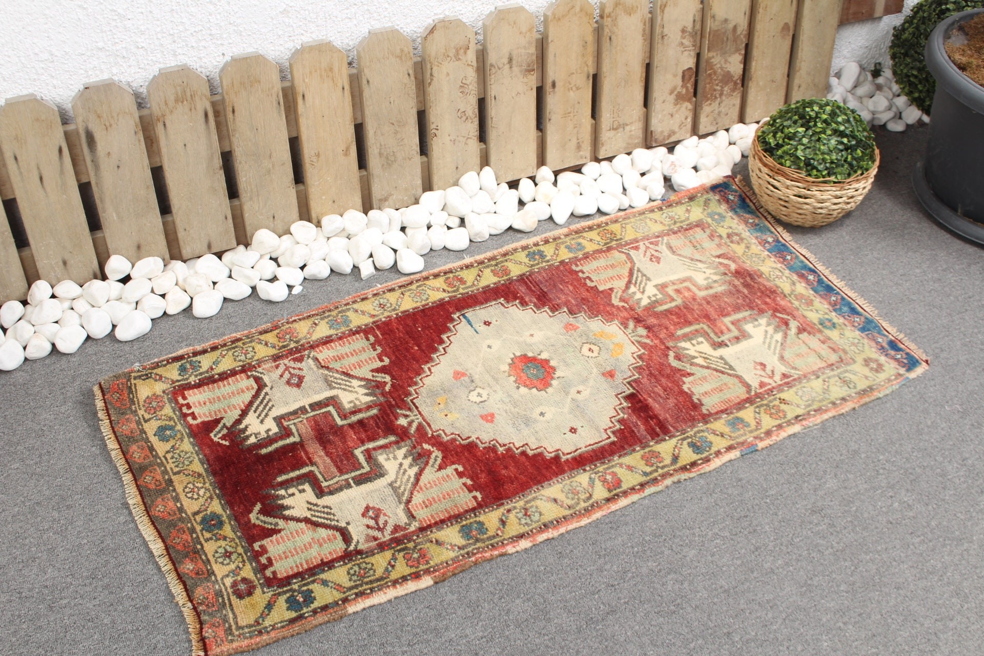 Cool Rug, Rugs for Nursery, Bathroom Rug, 1.8x3.9 ft Small Rugs, Red Home Decor Rugs, Oriental Rug, Entry Rug, Turkish Rug, Vintage Rug