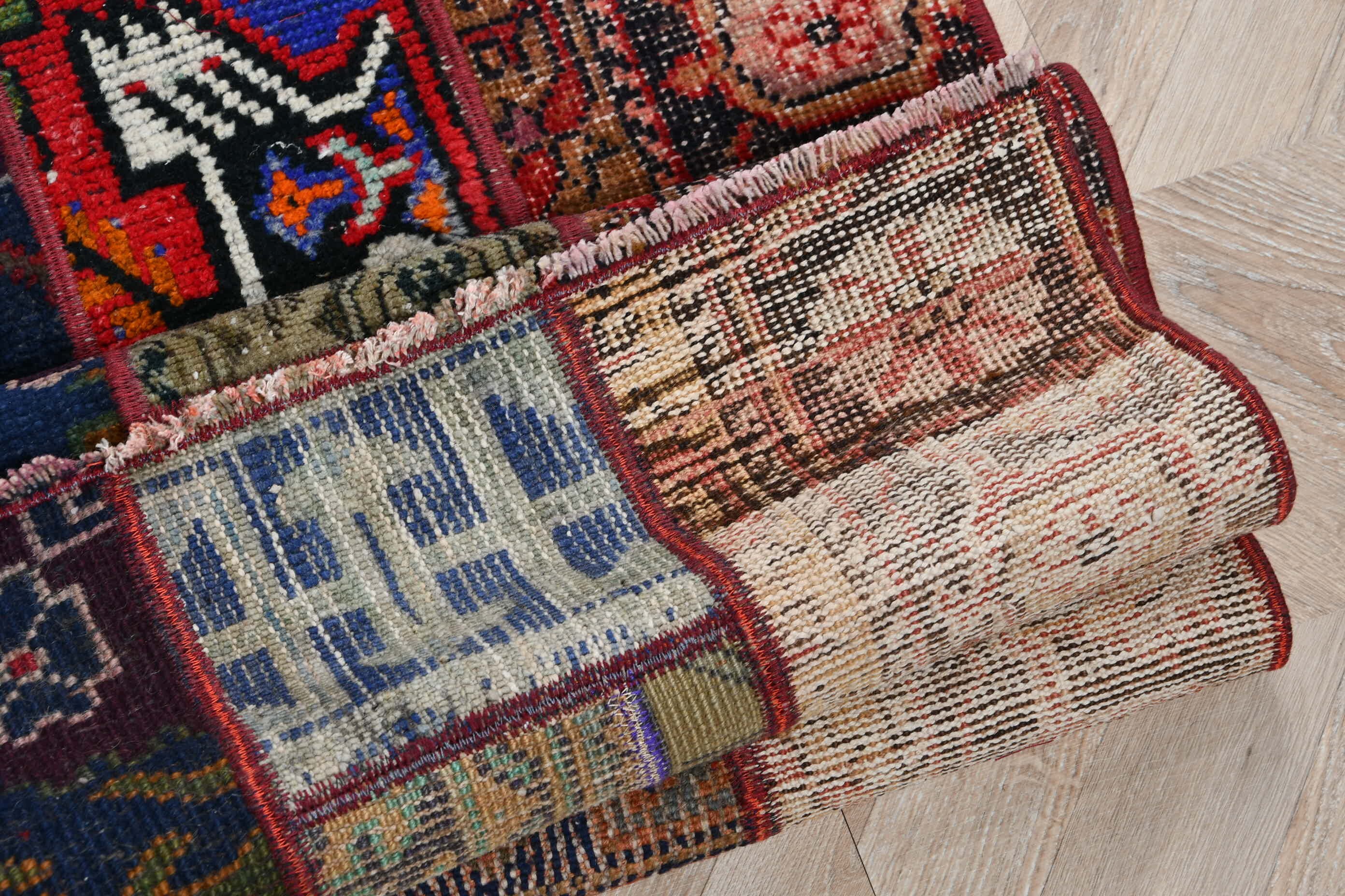 Turkish Rugs, 1.9x8.9 ft Runner Rug, Rugs for Kitchen, Anatolian Rug, Moroccan Rugs, Vintage Rugs, Hallway Rug, Boho Rug, Blue Oriental Rug