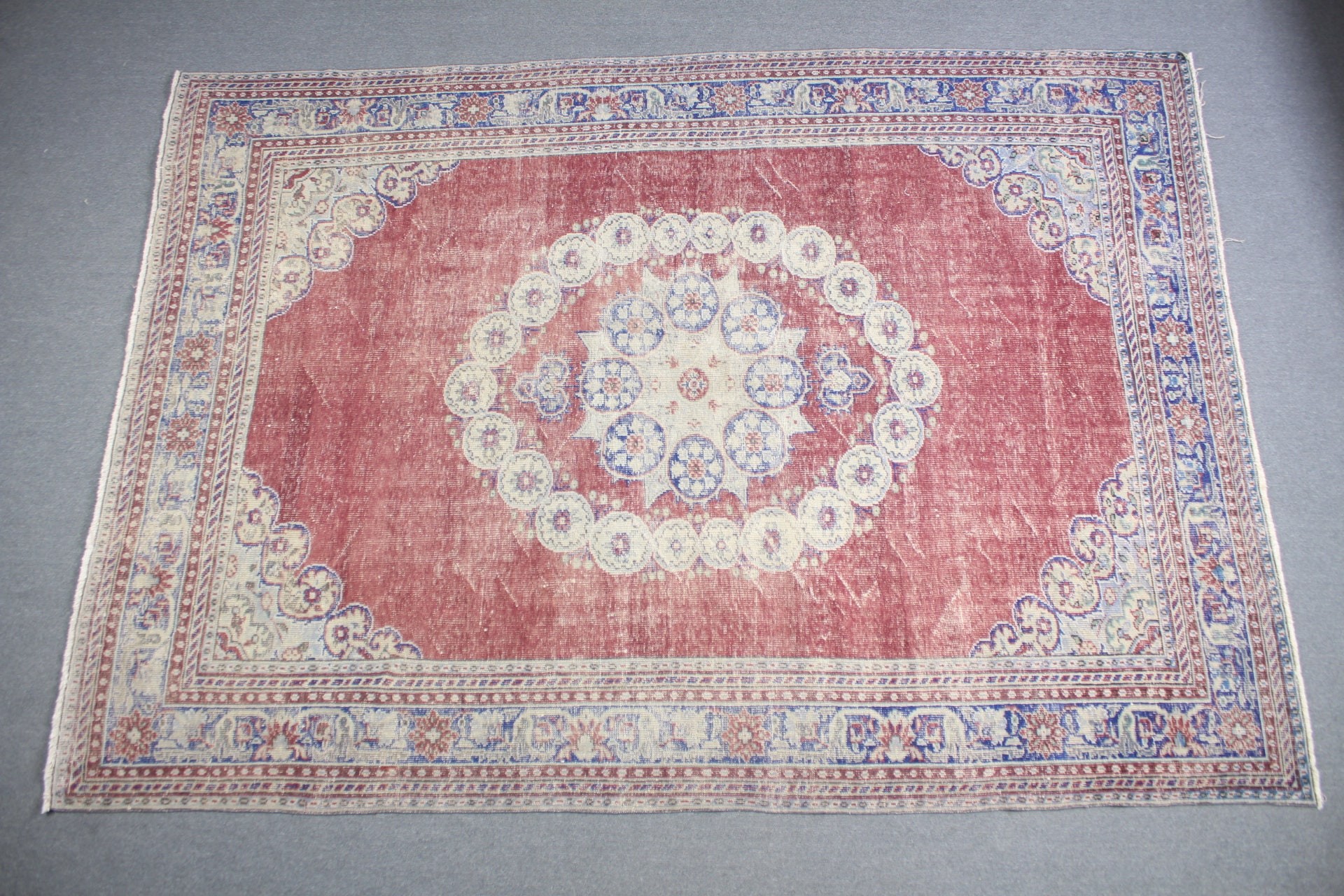 Fas Halısı, Oturma Odası Halısı, Türk Halısı, 7.9x11.3 ft Büyük Boy Halı, Vintage Halılar, Yer Halısı, Mor Ev Dekor Halısı, Sanat Halısı, Salon Halısı