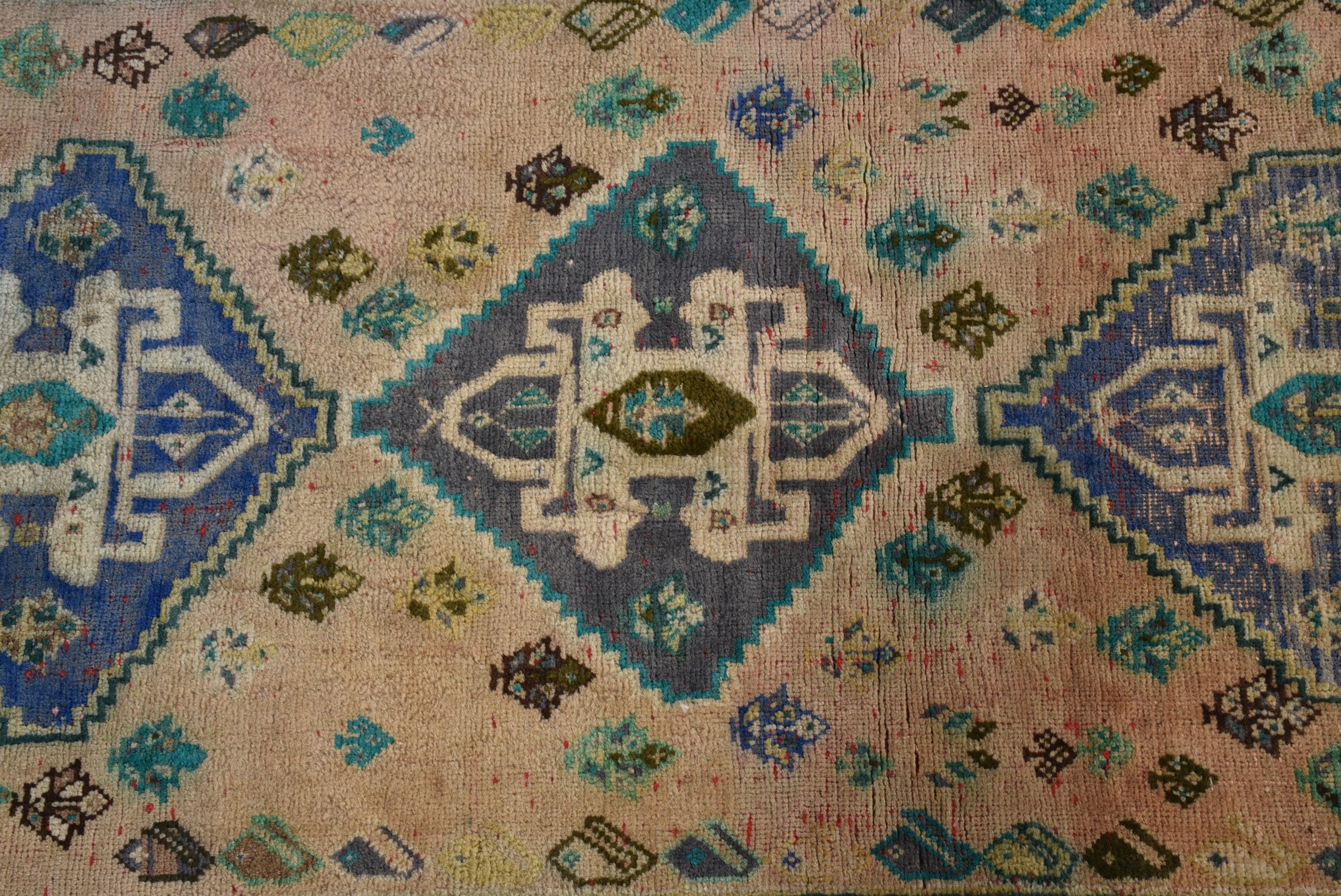 Antika Halılar, Mutfak Halıları, 2,6x3,5 ft Küçük Halı, Oushak Halı, Lüks Halı, Bej Anadolu Halıları, Küçük Alan Halısı, Vintage Halı, Türk Halısı