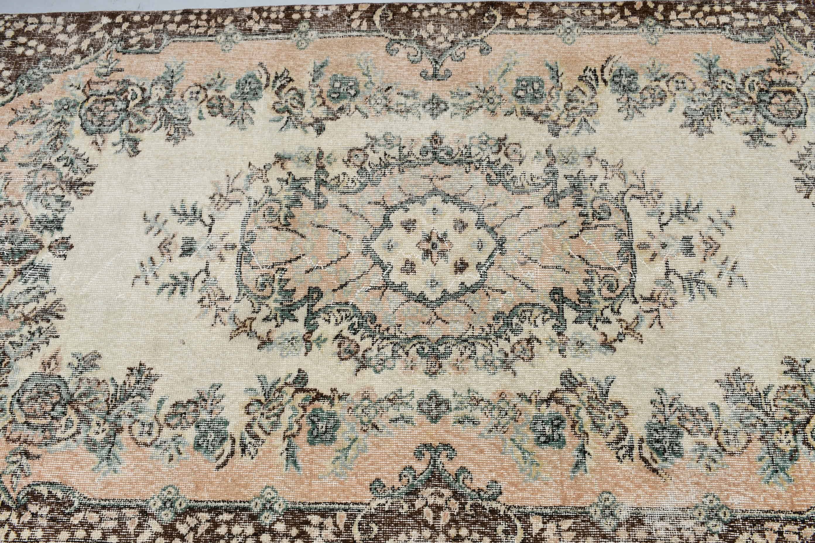 Home Decor Rug, Brown  3.8x6.8 ft Area Rugs, Pale Rug, Oriental Rugs, Vintage Rugs, Bedroom Rugs, Turkish Rug, Living Room Rug