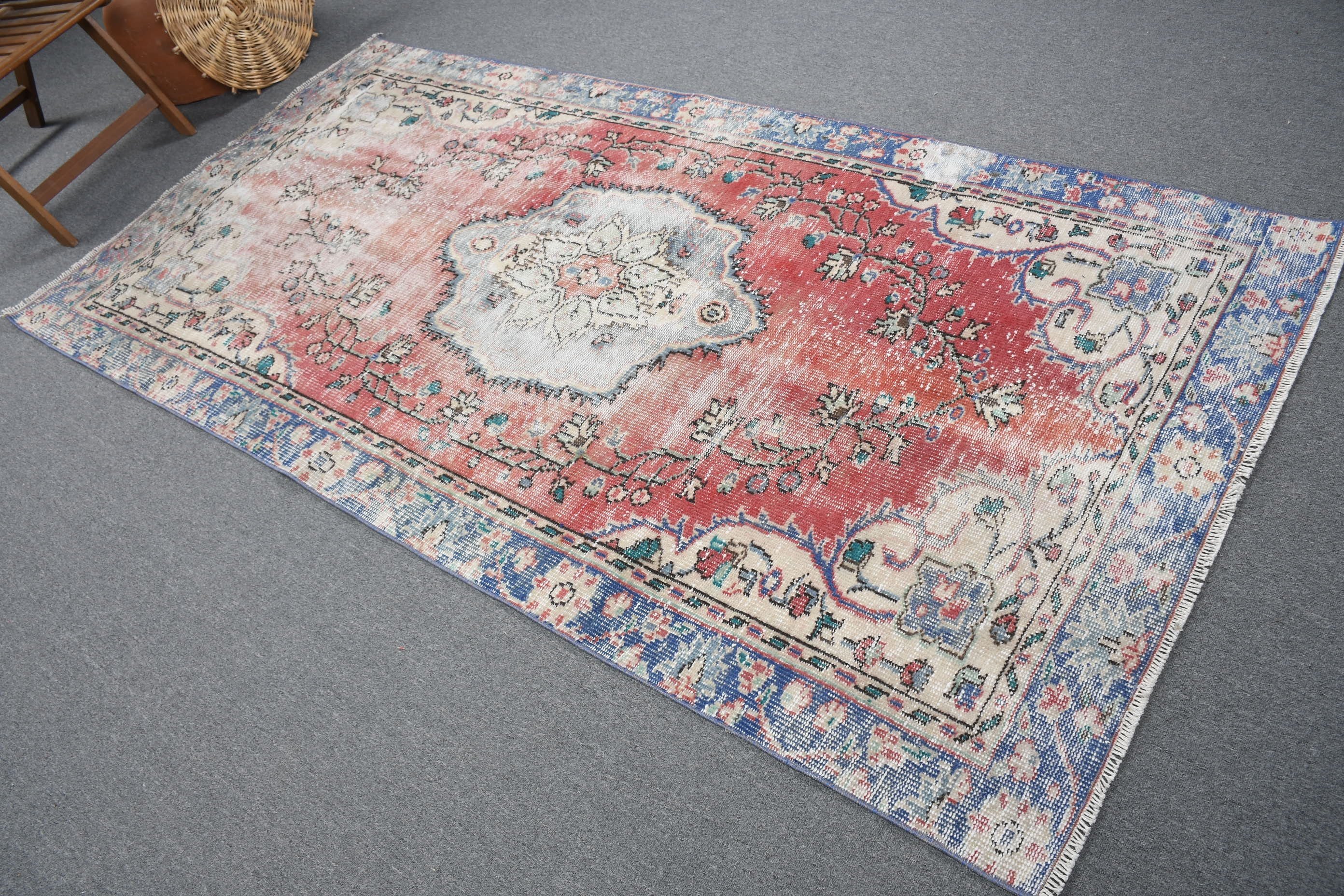 Anatolian Rug, Turkish Rug, Old Rugs, 4.4x8.6 ft Area Rug, Bedroom Rugs, Kitchen Rug, Red Home Decor Rugs, Dining Room Rug, Vintage Rug