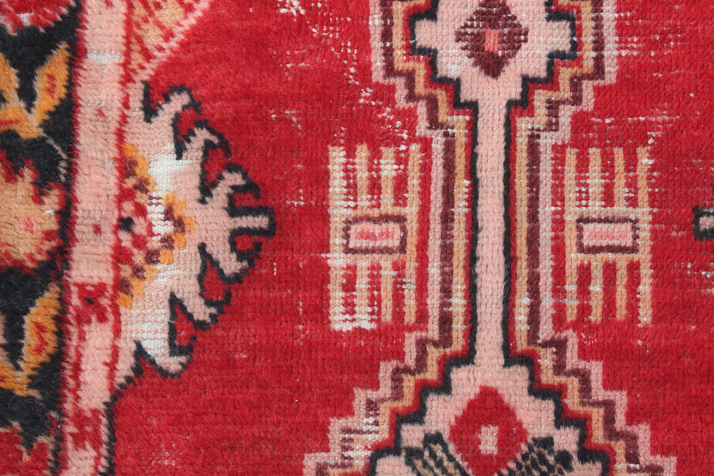 Car Mat Rug, Oriental Rug, 2.4x2.4 ft Small Rugs, Wool Rugs, Red Home Decor Rug, Small Area Rug, Artistic Rugs, Turkish Rug, Vintage Rugs