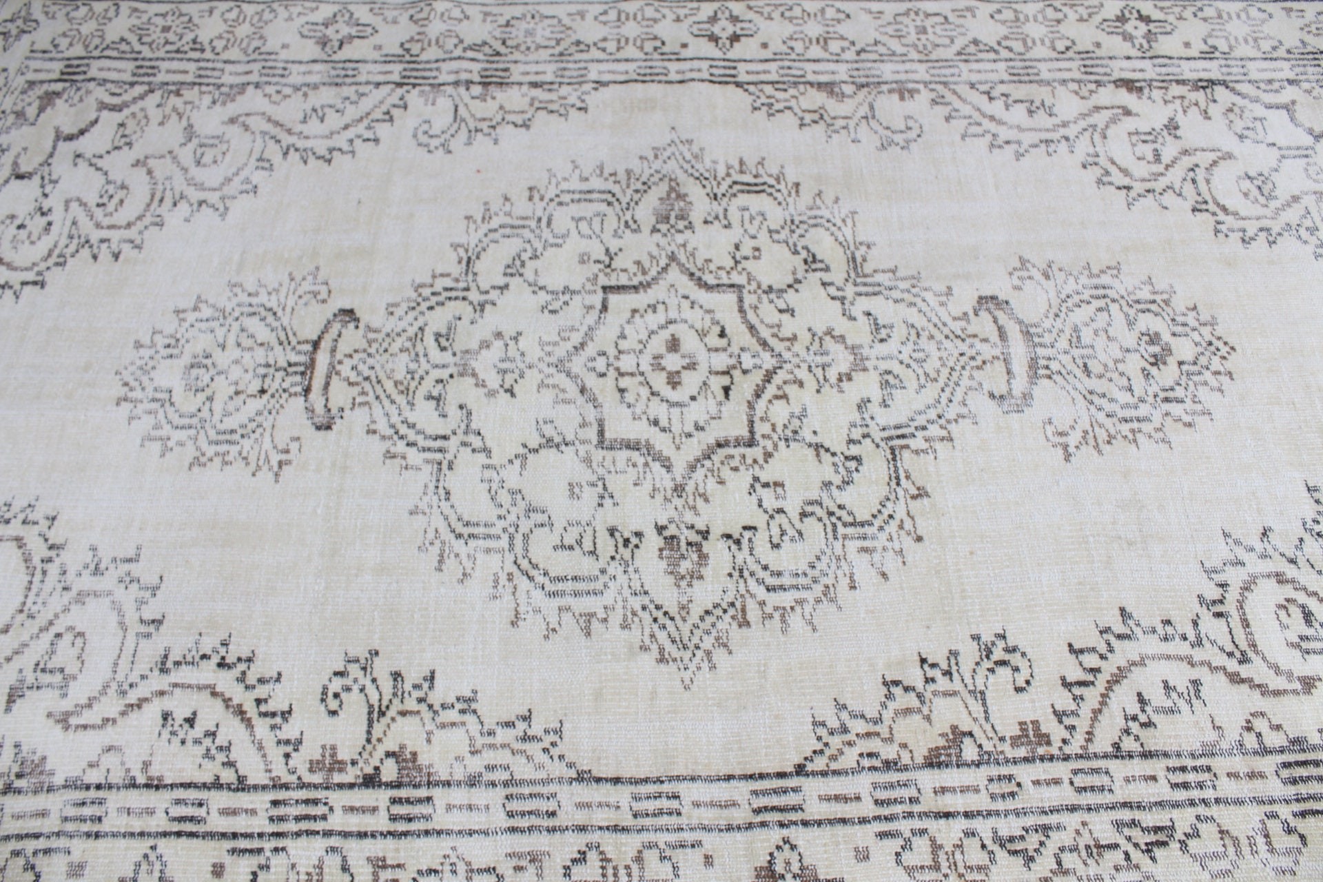 Vintage Halı, Yer Halıları, 5.5x8.7 ft Büyük Halı, Yün Halı, Yemek Odası Halısı, Salon Halıları, Bej Ev Dekor Halısı, Türk Halısı, Ev Dekor Halısı