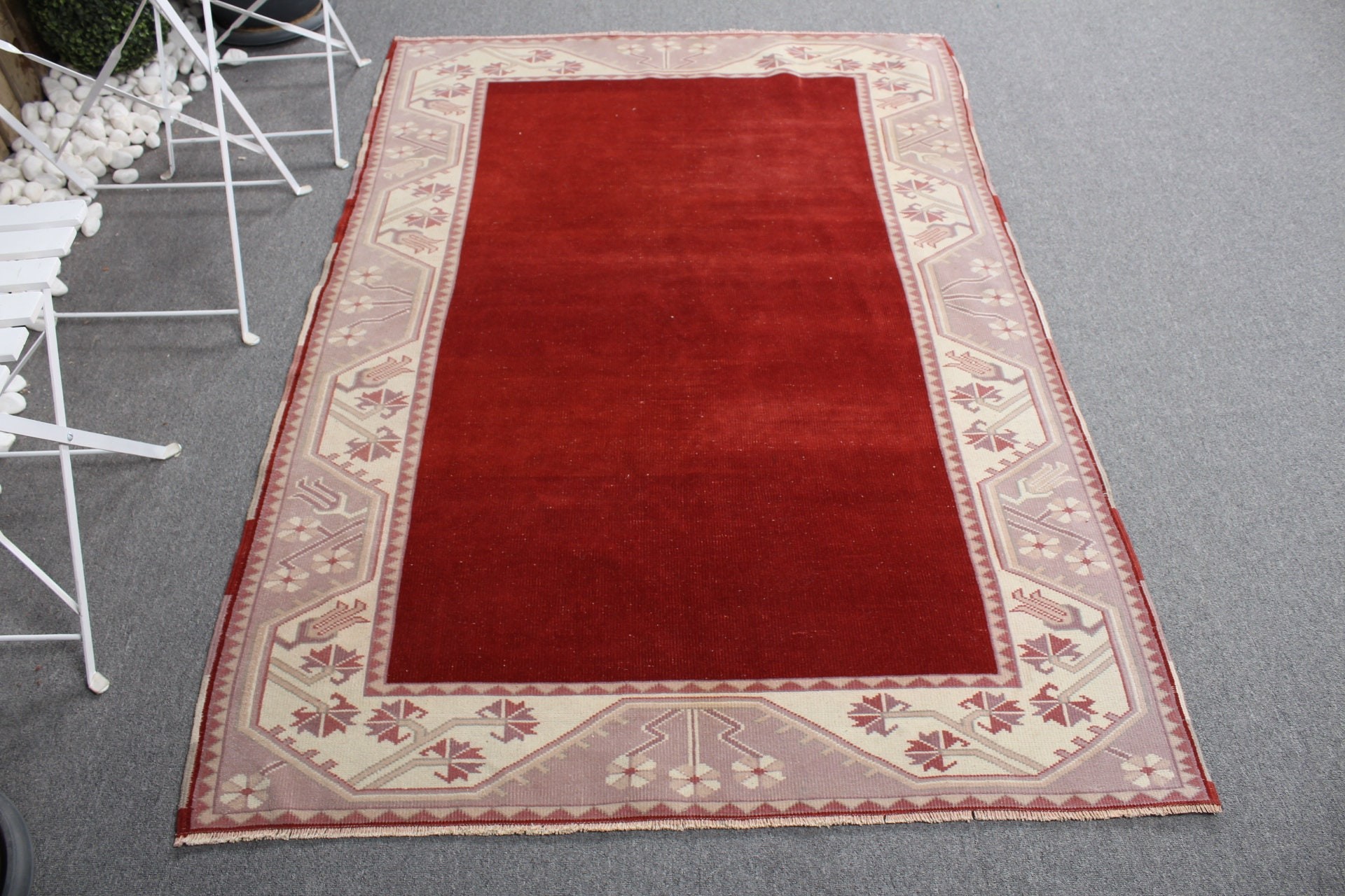 Oryantal Halı, Yatak Odası Halısı, Türk Halısı, Vintage Halı, Kırmızı Oryantal Halılar, Eklektik Halı, 4.2x6.2 ft Alan Halısı, Mutfak Halıları, Ev Dekor Halıları