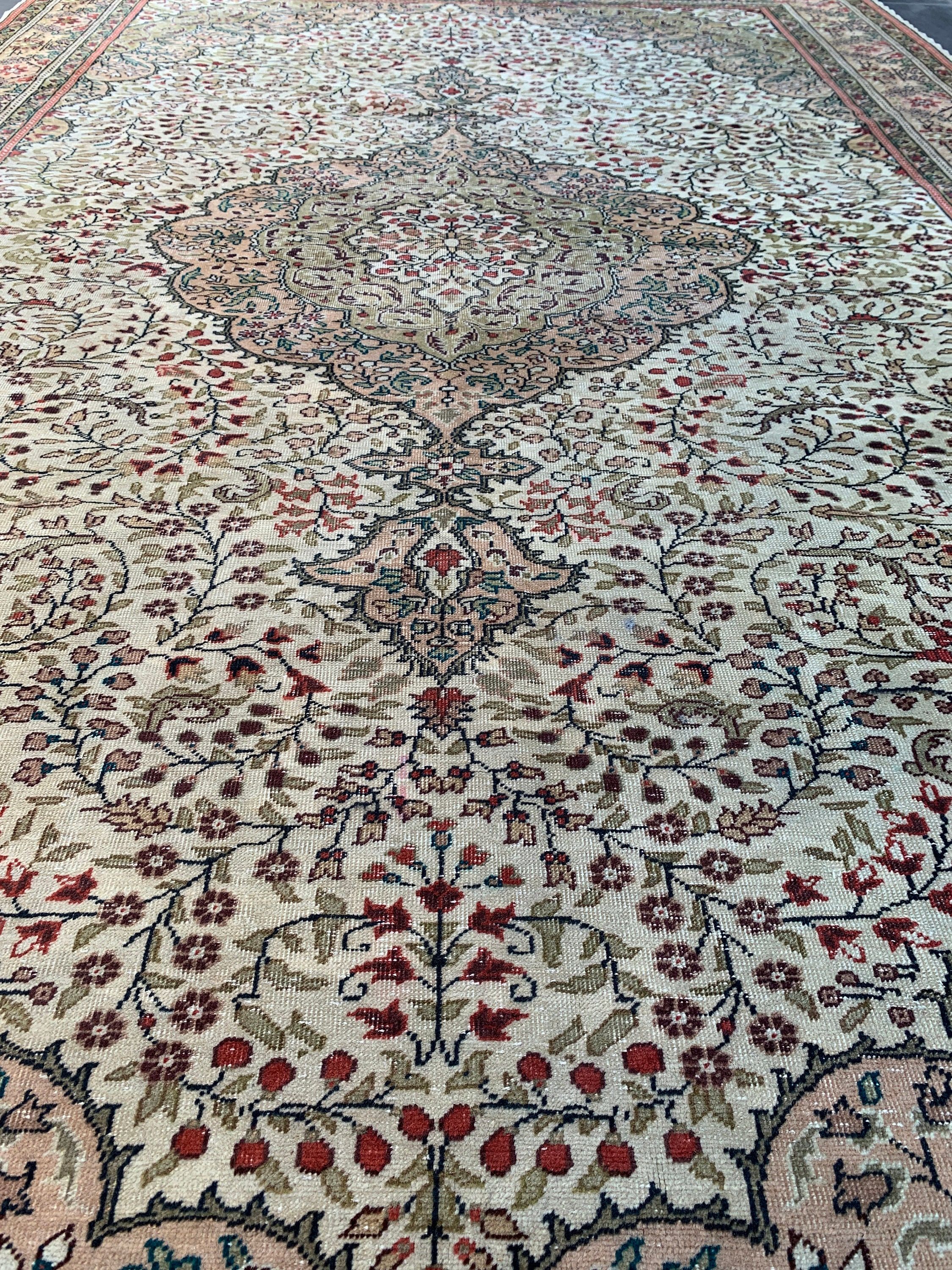 Vintage Halılar, Bej Antika Halı, Yatak Odası Halısı, Sessiz Halı, Salon Halısı, 5.2x8.6 ft Büyük Halı, Türk Halısı, Fas Halısı, Aztek Halısı, Mutfak Halısı