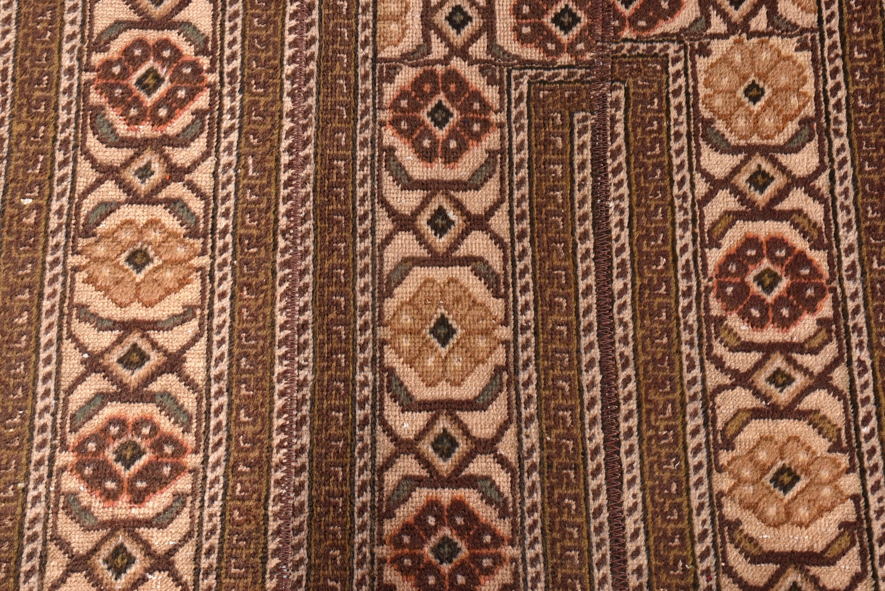 Merdiven Halısı, Ofis Halısı, Vintage Halı, Türk Halısı, Boho Halıları, Nötr Halılar, 1.7x6.8 ft Runner Halıları, Bej El Dokuma Halısı, Koridor Halısı