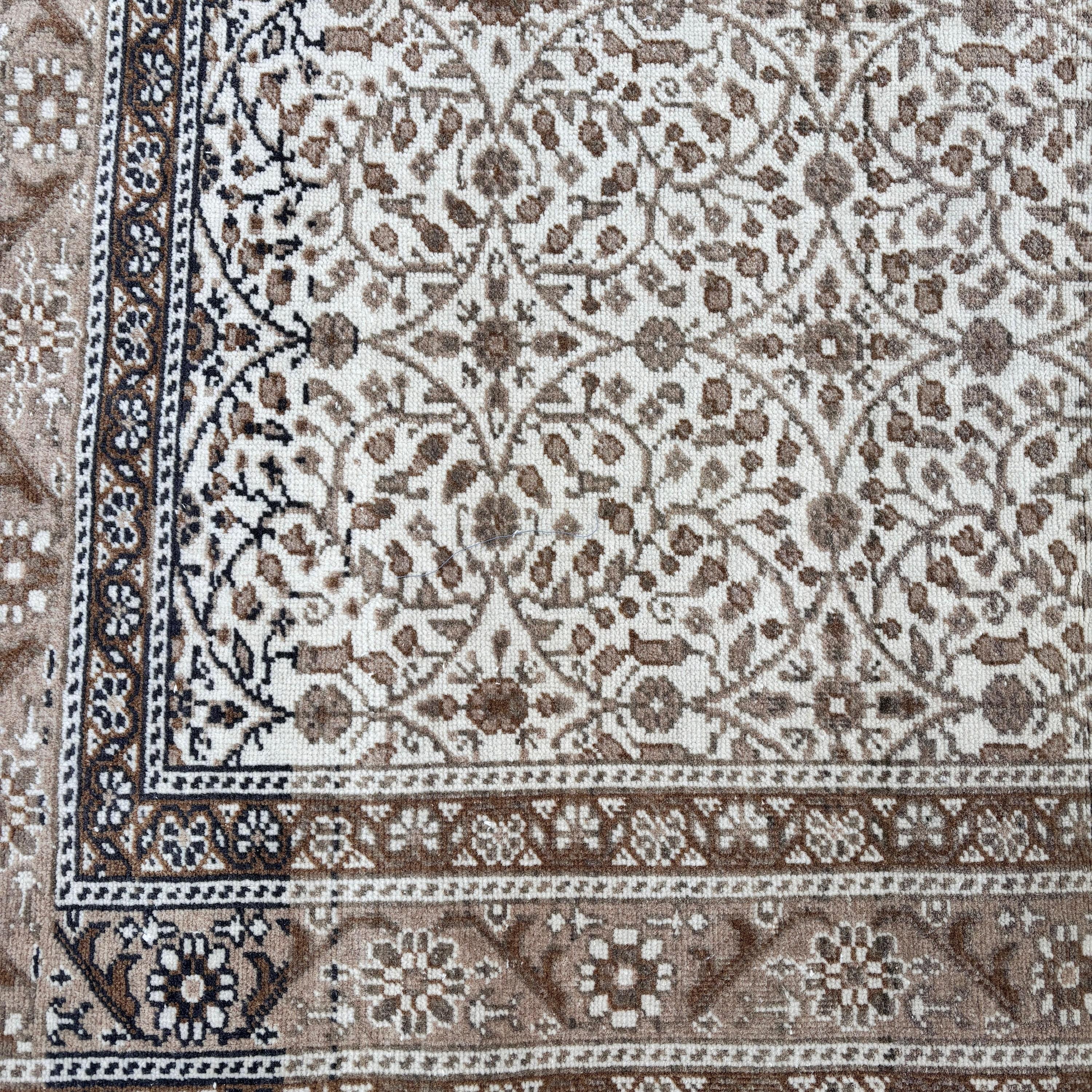 Giriş Halıları, Bej Geometrik Halılar, Ev Dekorasyonu Halısı, Türk Halıları, Boho Halıları, Vintage Halı, Oryantal Halı, Yatak Odası Halısı, 2,8x4,4 ft Küçük Halı