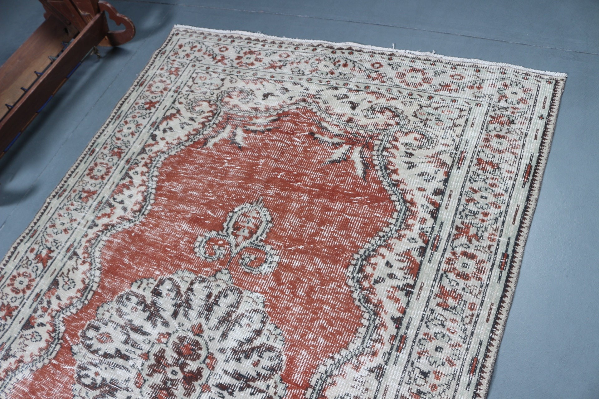 Bedroom Rug, Vintage Rug, Red Antique Rugs, Salon Rugs, Nomadic Rugs, Turkish Rug, Home Decor Rugs, Oushak Rugs, 5.3x9.2 ft Large Rug