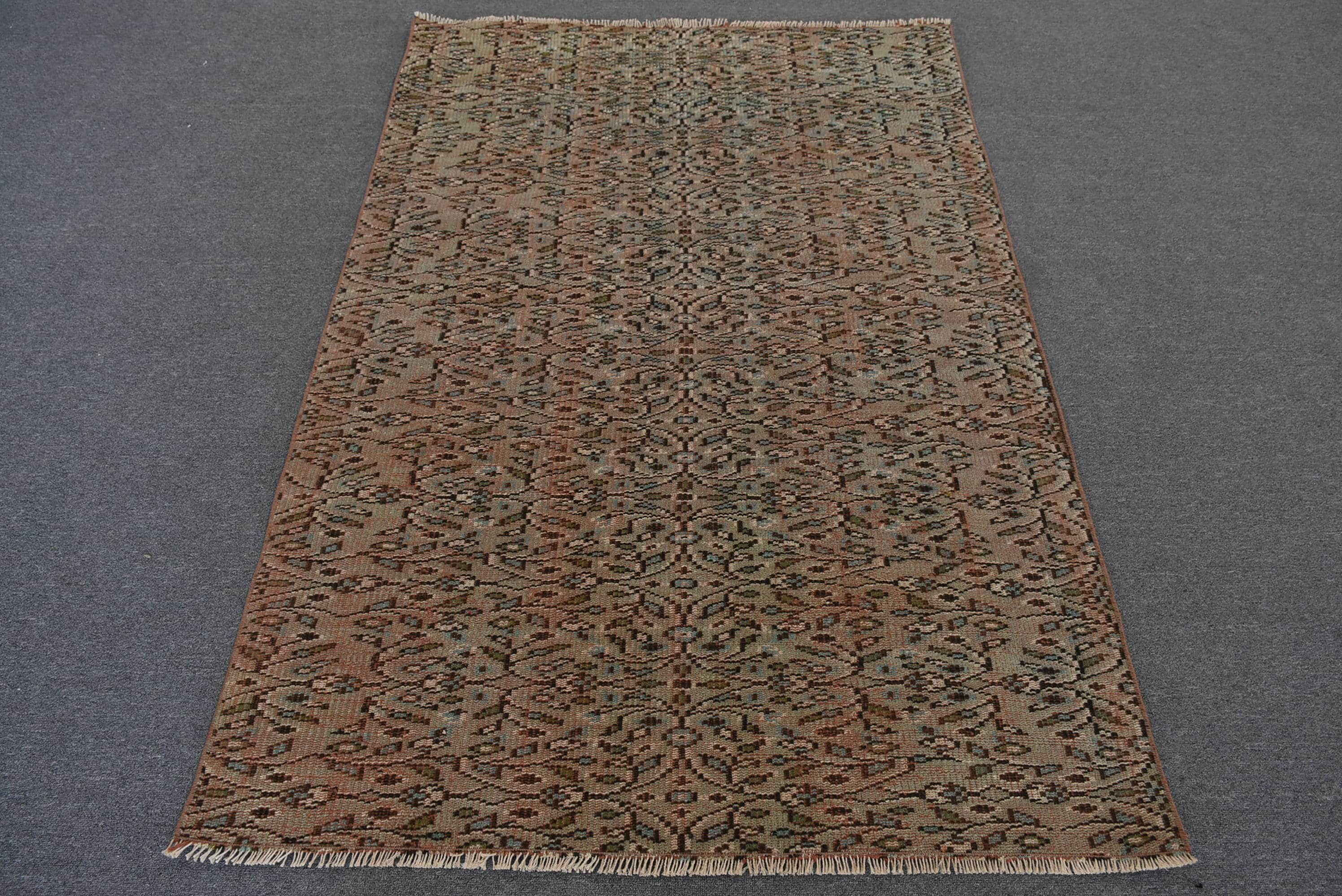 Floor Rug, Turkish Rug, Rugs for Floor, 4.2x6.2 ft Area Rug, Brown Bedroom Rug, Nursery Rugs, Bohemian Rug, Oriental Rugs, Vintage Rug