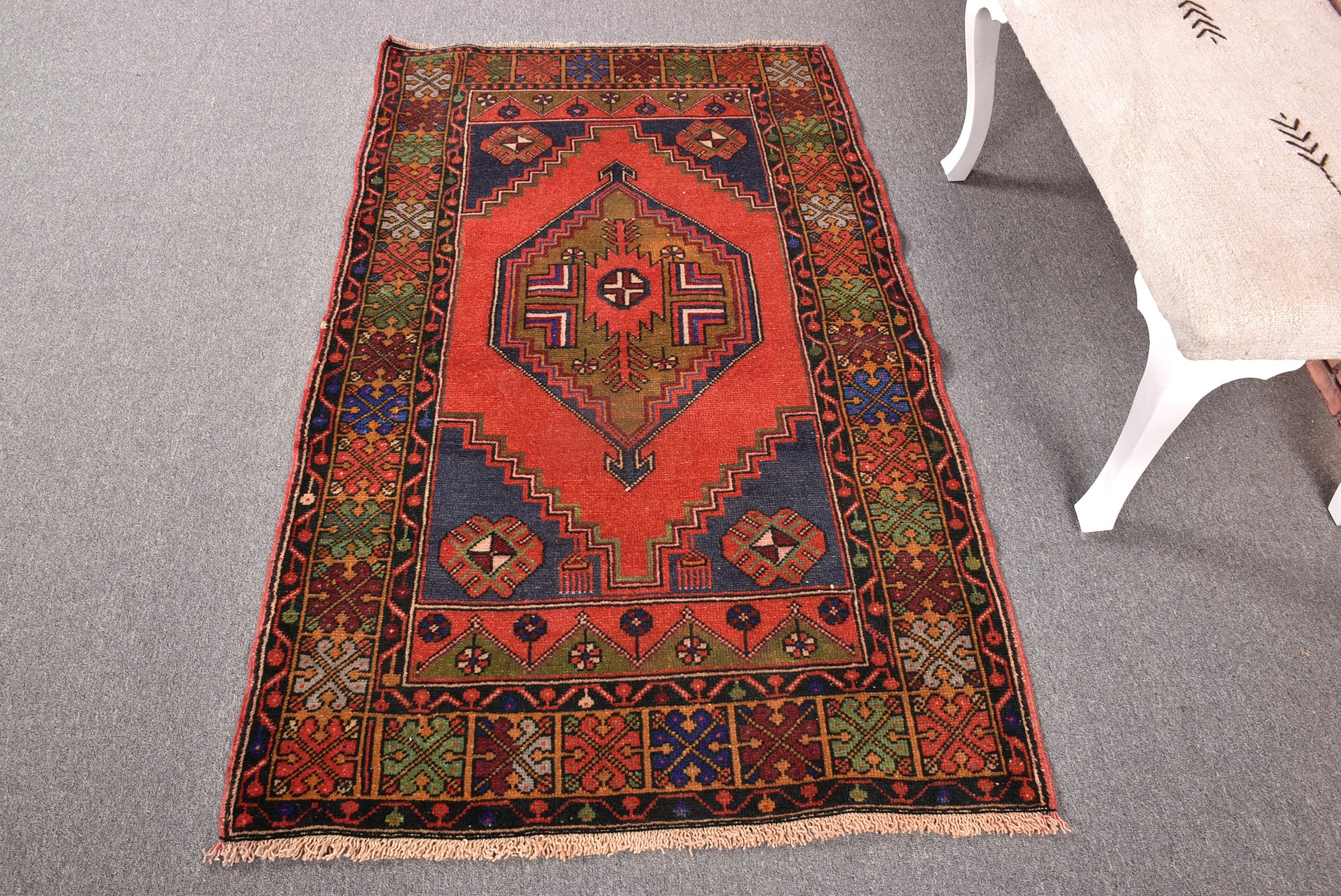 3.3x5.5 ft Aksan Halıları, Kırmızı İfade Halıları, Türk Halıları, Boho Vurgu Halıları, Nötr Halılar, Vintage Halılar, Mutfak Halıları, Anadolu Halıları