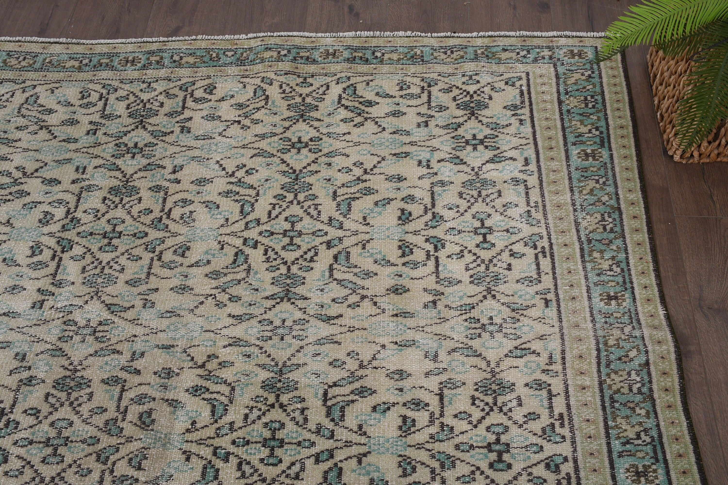 Yemek Odası Halıları, Türk Halısı, Bej Anadolu Halısı, Sanat Halısı, Antika Halılar, 5.7x8.9 ft Büyük Halı, Vintage Halı, Mutfak Halısı, Oturma Odası Halıları