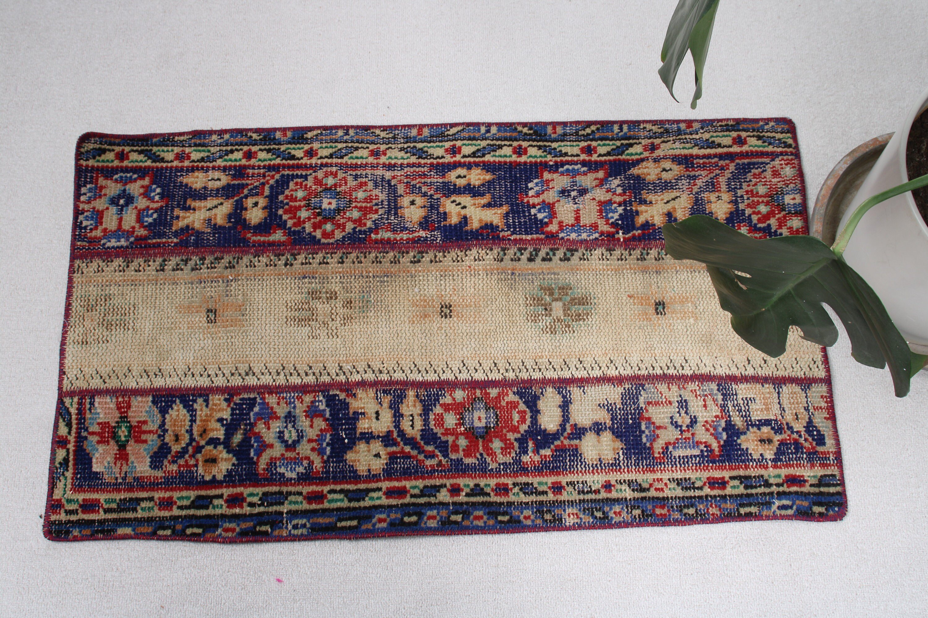 Araba Paspas Halıları, 1.8x3.2 ft Küçük Halı, Bej Ev Dekorasyonu Halıları, Vintage Halılar, Düz Dokuma Halı, Oryantal Halı, Küçük Vintage Halı, Türk Halıları