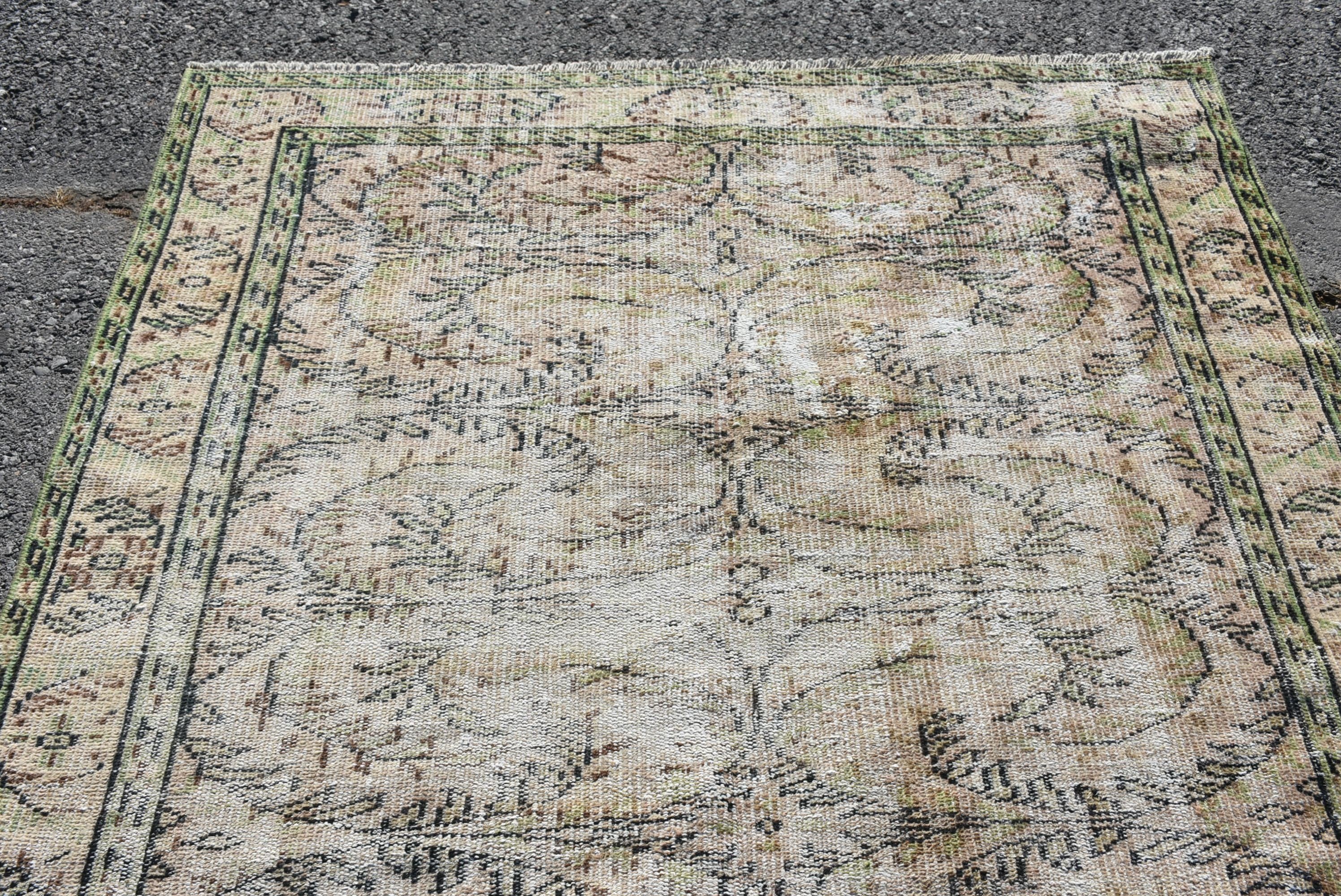 Living Room Rug, Kitchen Rug, Floor Rugs, Turkish Rug, Rugs for Bedroom, Cute Rug, Green Home Decor Rugs, 4.9x8.1 ft Area Rug, Vintage Rug