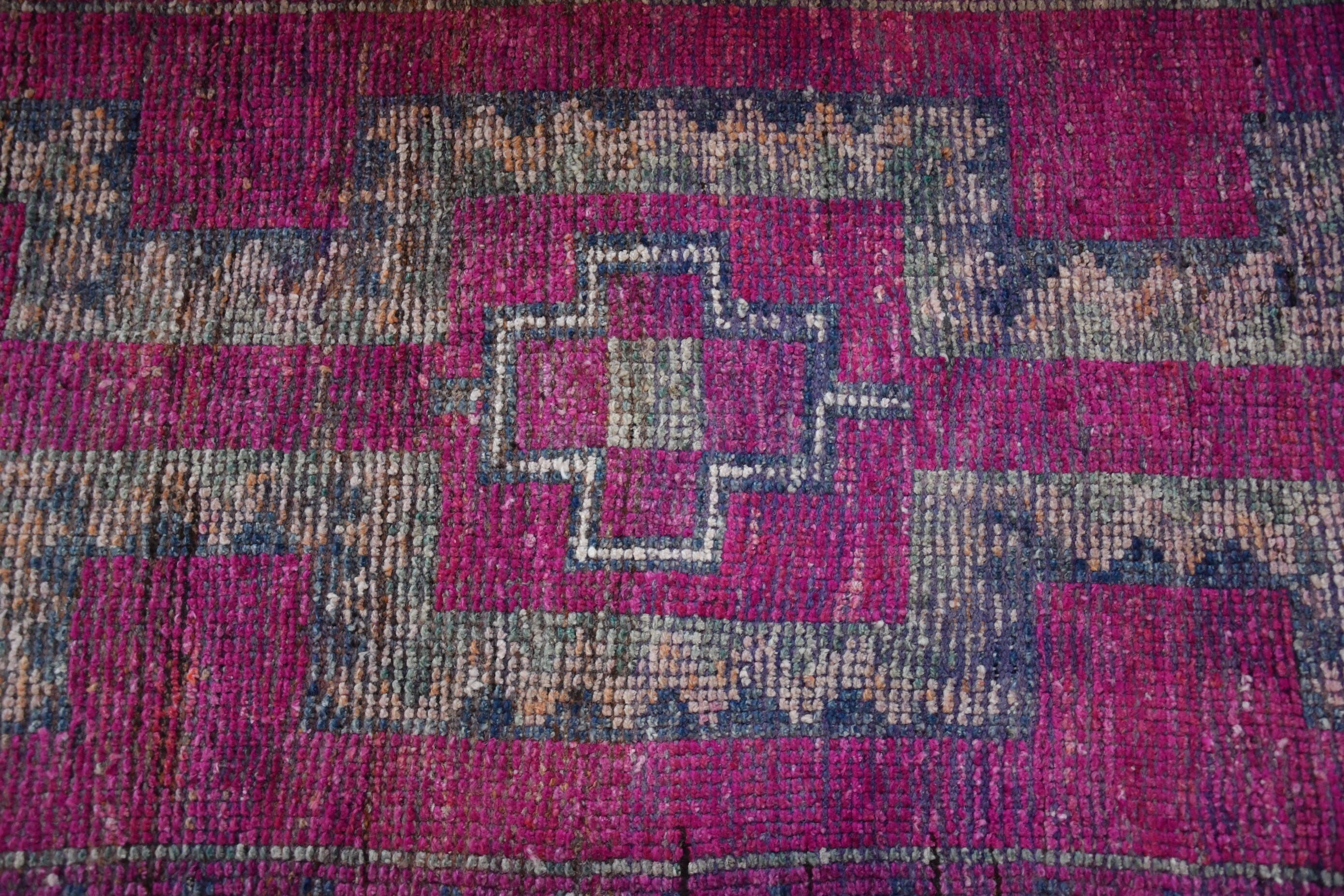 Wool Rugs, Hallway Rugs, Rugs for Runner, Vintage Rug, Kitchen Rugs, Moroccan Rug, Vintage Oushak Rug, 2.8x8.7 ft Runner Rug, Turkish Rug