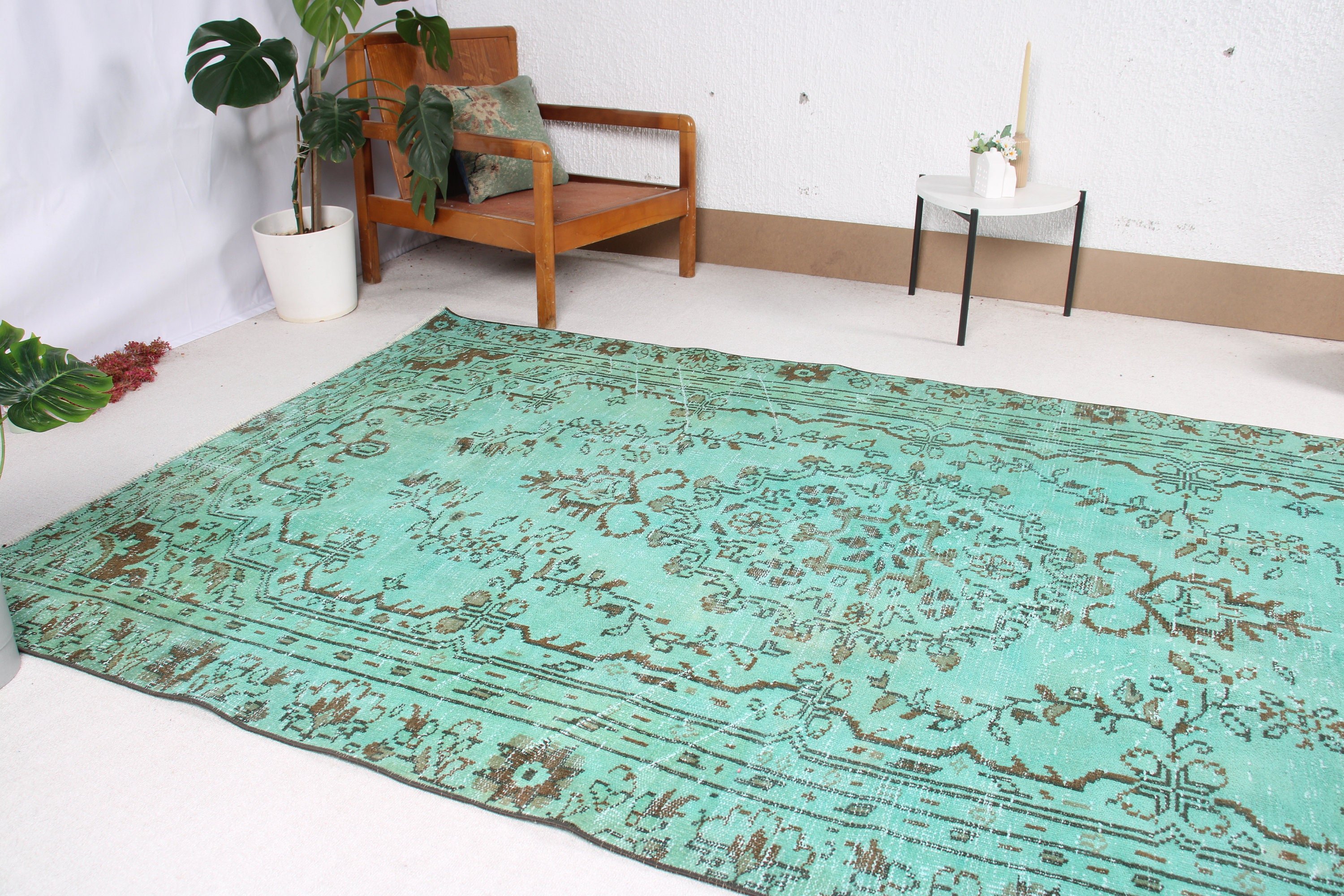 Green Oriental Rug, Moroccan Rug, Luxury Rugs, 5.3x9.8 ft Large Rugs, Large Boho Rug, Large Vintage Rug, Turkish Rugs, Vintage Rugs