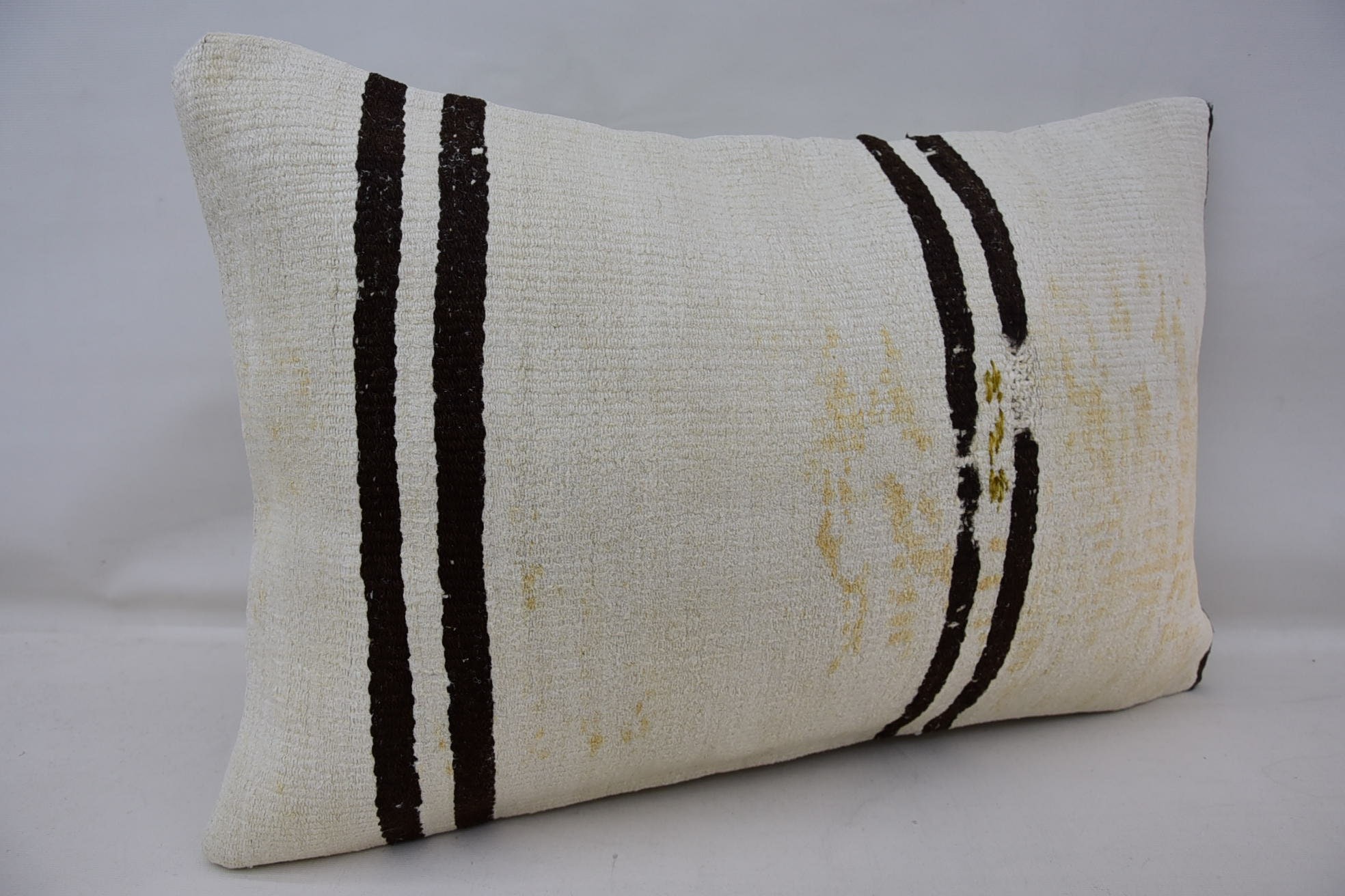 Bolster Throw Pillow, Antique Pillows, Pet Pillow, 16"x24" White Pillow Sham, Interior Designer Pillow, Home Decor Pillow