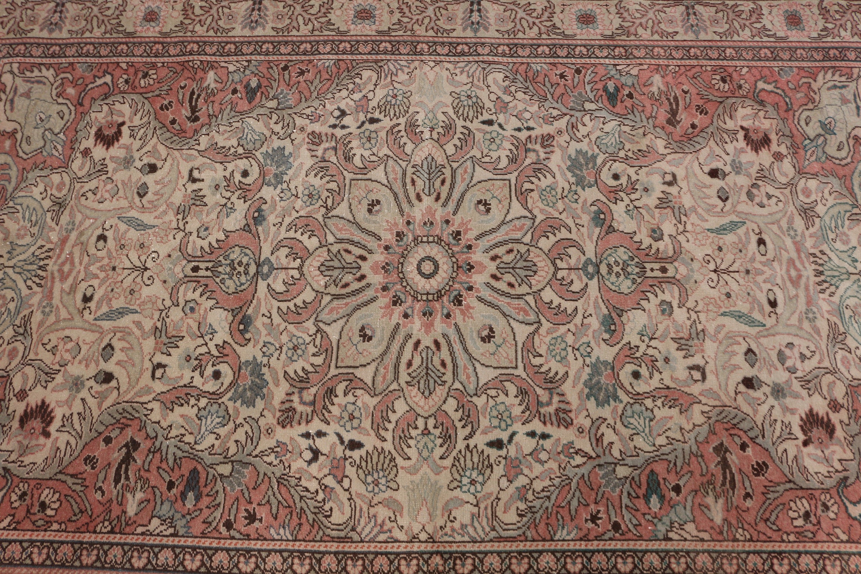 Yeşil Yer Halısı, Mutfak Halıları, Vintage Halı, Ev Dekorasyonu Halısı, Türk Halıları, Retro Halı, 4.8x7.2 ft Alan Halıları, Yemek Odası Halısı, Yatak Odası Halısı