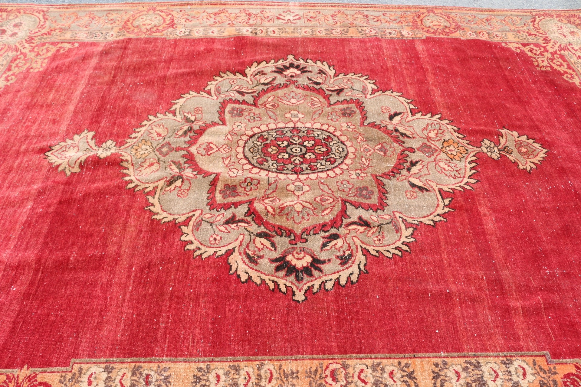 8.5x11.9 ft Oversize Rug, Turkish Rugs, Oriental Rugs, Vintage Rug, Ethnic Rugs, Salon Rug, Cool Rug, Dining Room Rugs, Red Bedroom Rug