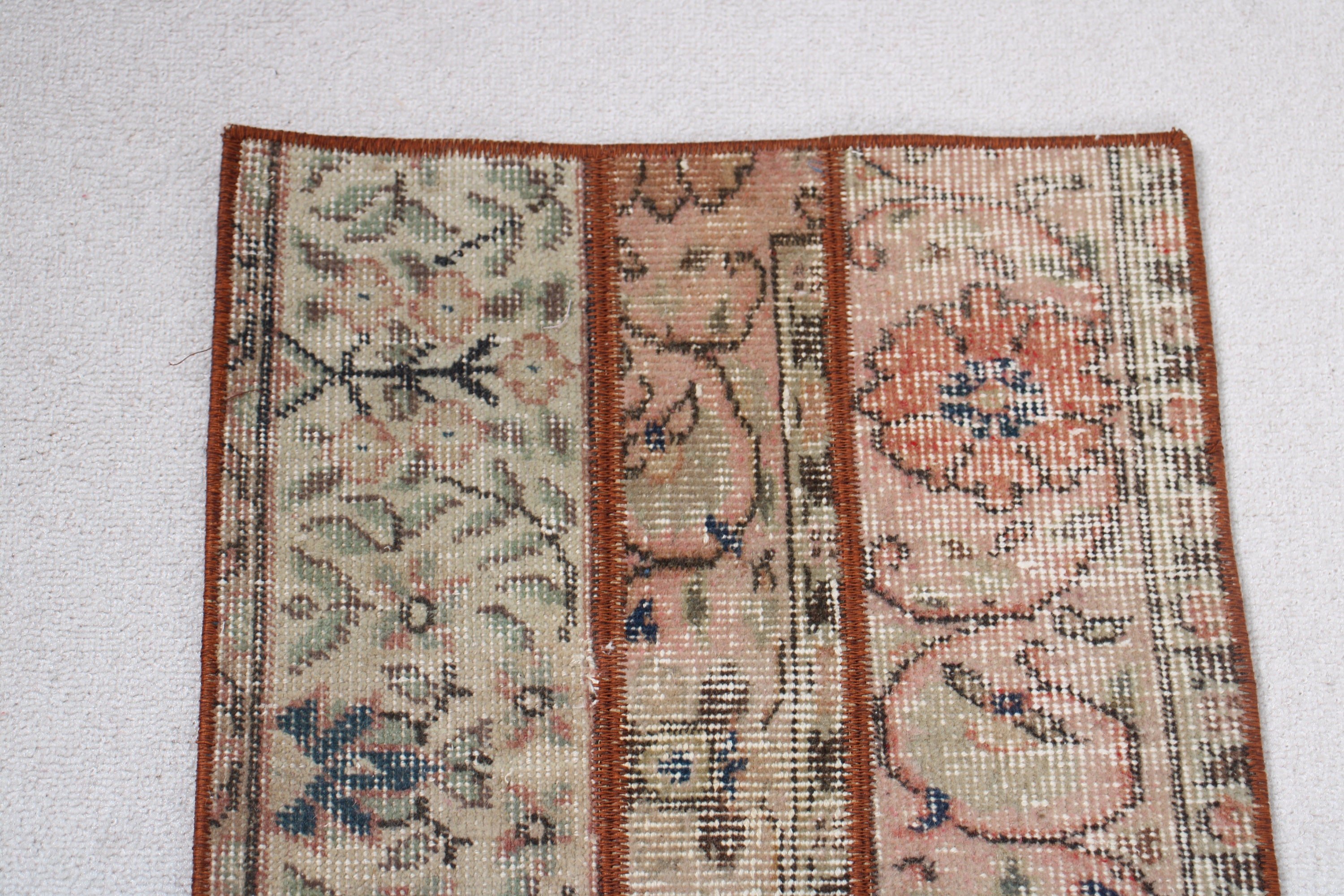 Türk Halısı, Geometrik Halı, Giriş Halısı, 1.5x3.2 ft Küçük Halılar, Banyo Halıları, Vintage Halı, Giriş Halıları, Yeşil Yer Halısı