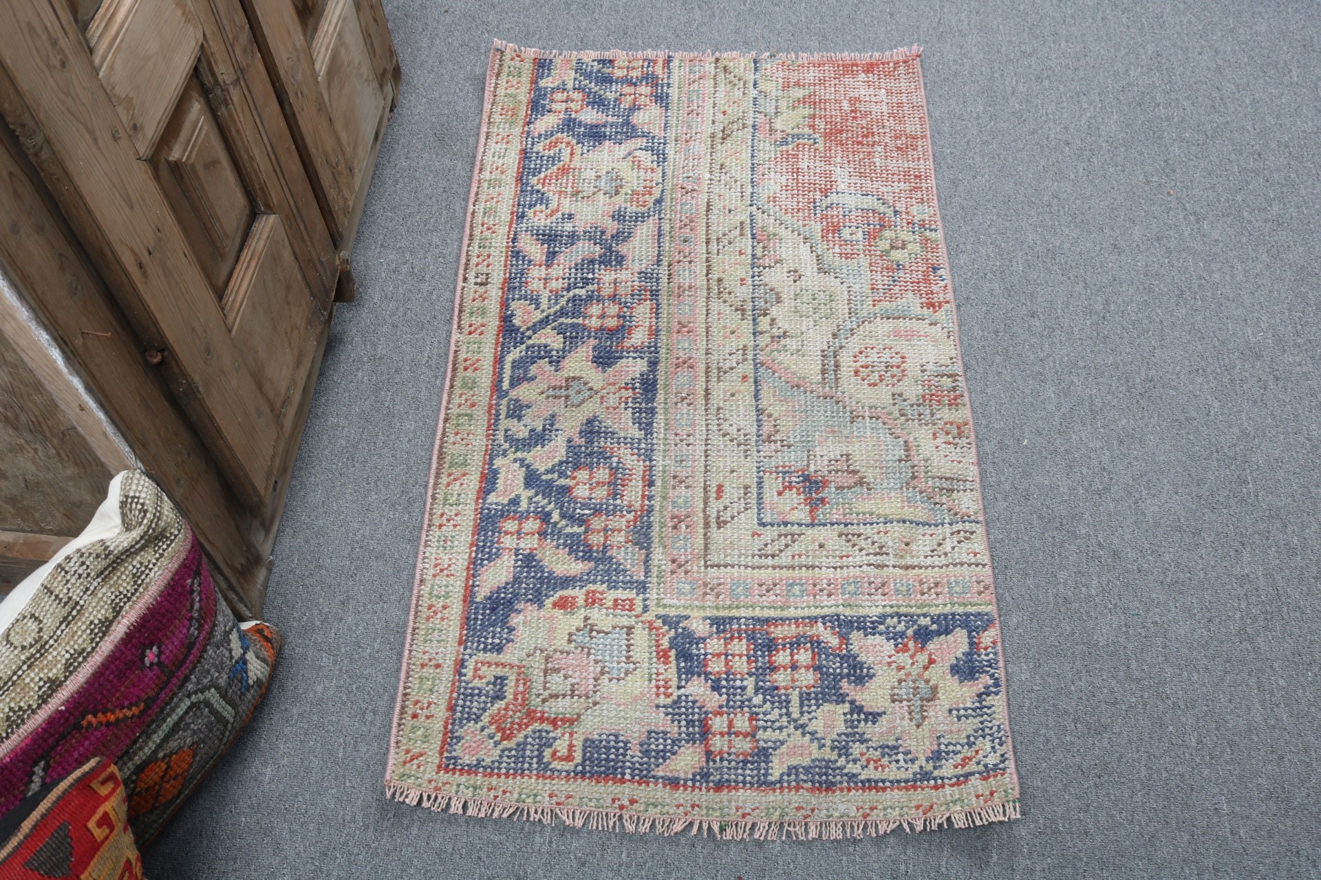 2x3,5 ft Küçük Halı, Modern Halılar, Türk Halıları, Vintage Halı, Yün Halılar, Kapı Paspas Halıları, Yer Halıları, Duvara Asılı Halılar, Yeşil Mutfak Halısı