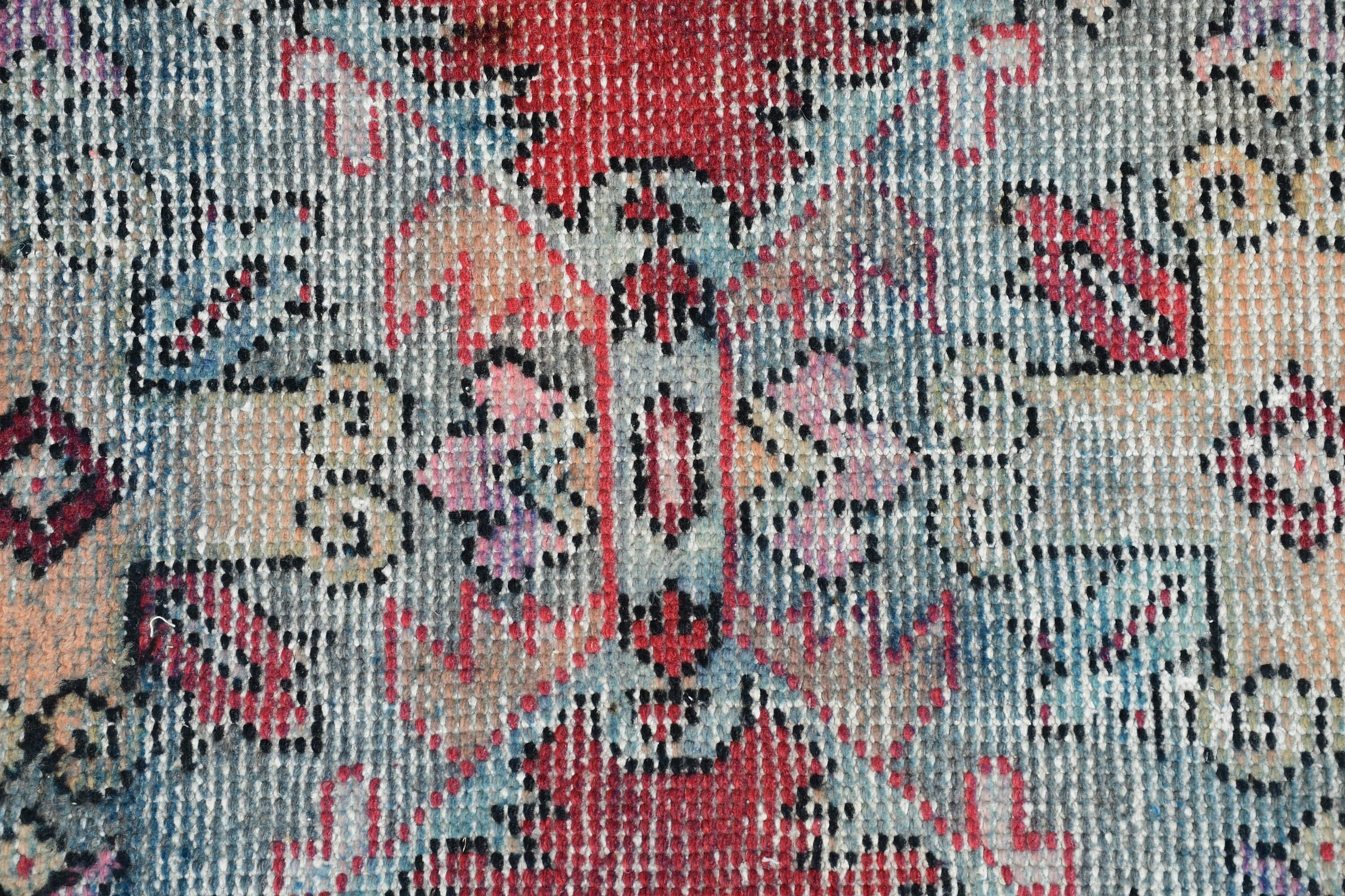 Red Moroccan Rugs, Corridor Rug, 2.9x8.7 ft Runner Rug, Pale Rug, Kitchen Rug, Bedroom Rug, Vintage Rug, Turkish Rugs