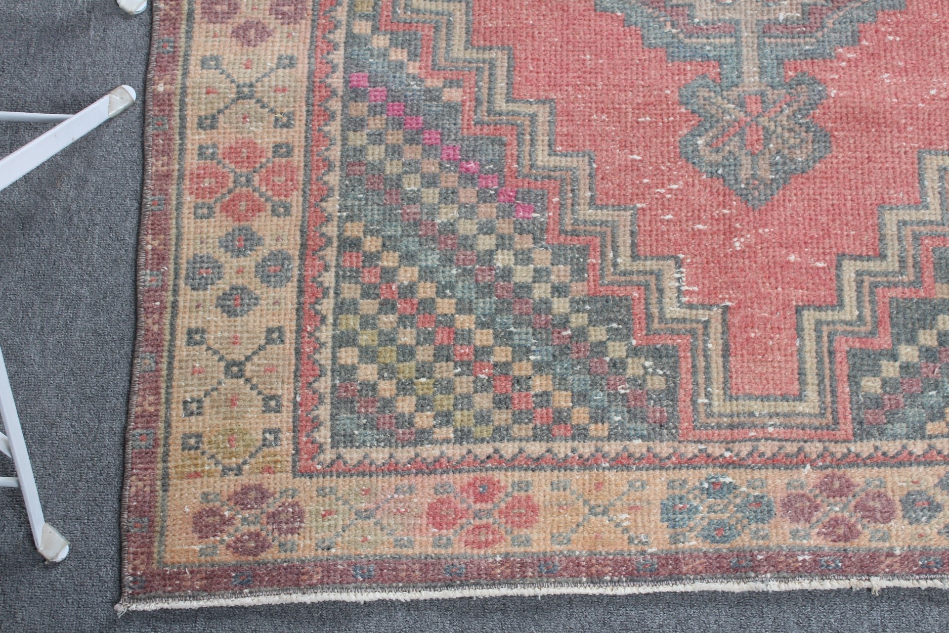 3.6x5.8 ft Accent Rug, Turkish Rug, Vintage Rug, Bedroom Rugs, Floor Rug, Wool Rug, Nursery Rug, Rugs for Nursery, Red Home Decor Rug