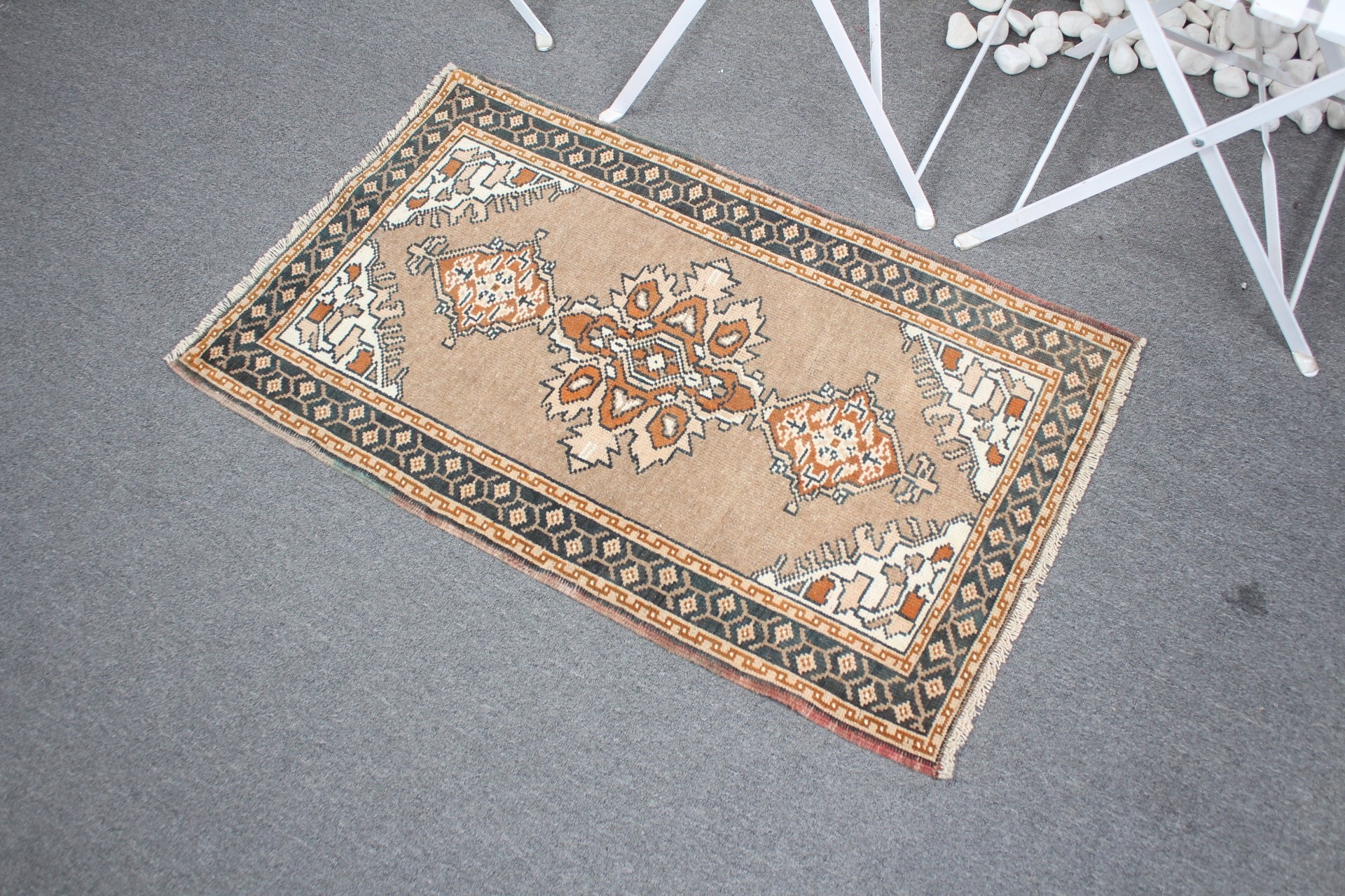 Bedroom Rugs, Home Decor Rugs, Brown Home Decor Rug, Door Mat Rugs, 1.9x3.1 ft Small Rugs, Vintage Rugs, Turkish Rugs